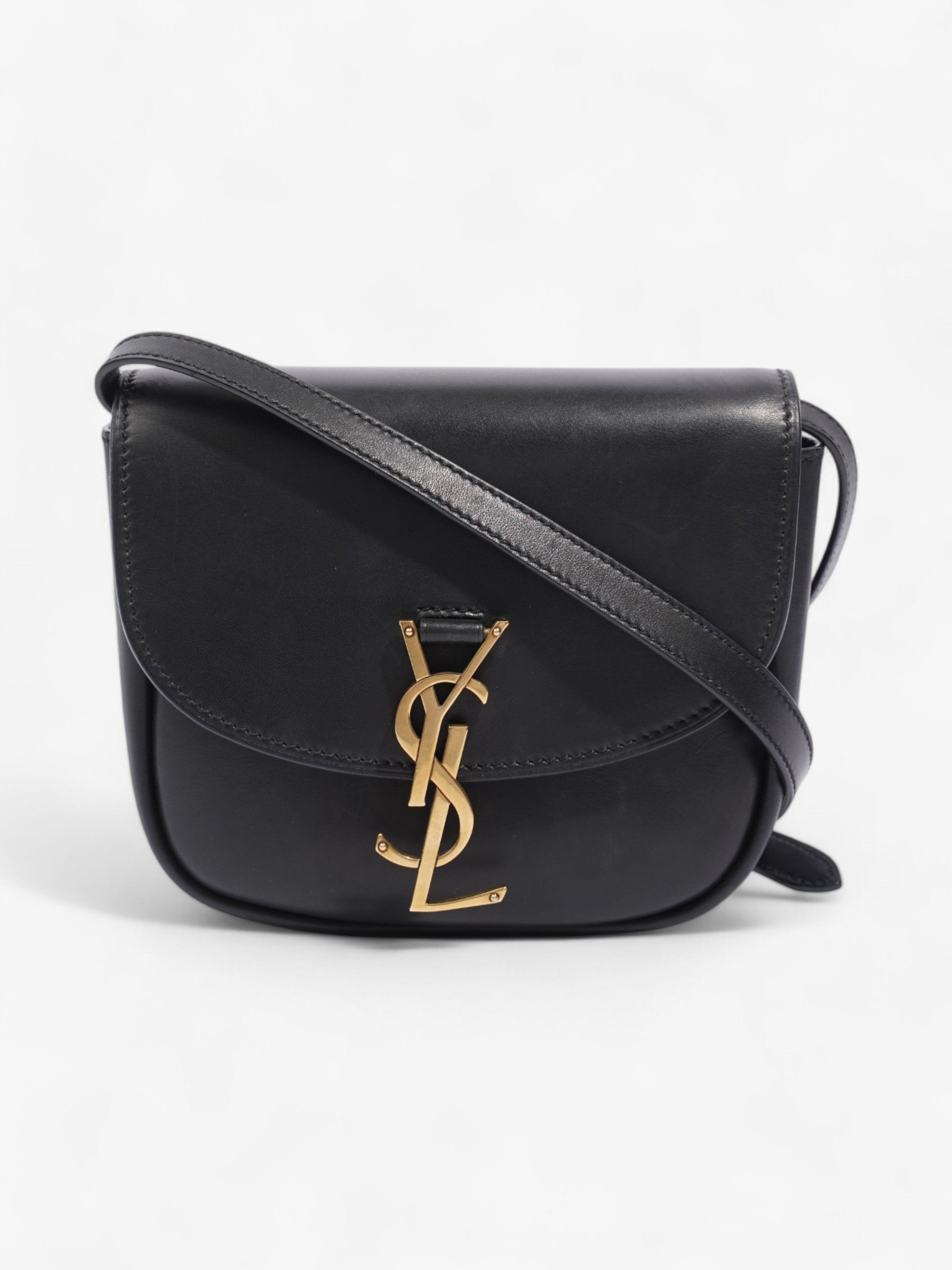 YSL Saint Laurent Kaia Calfskin Crossbody Bag Leather Black Small