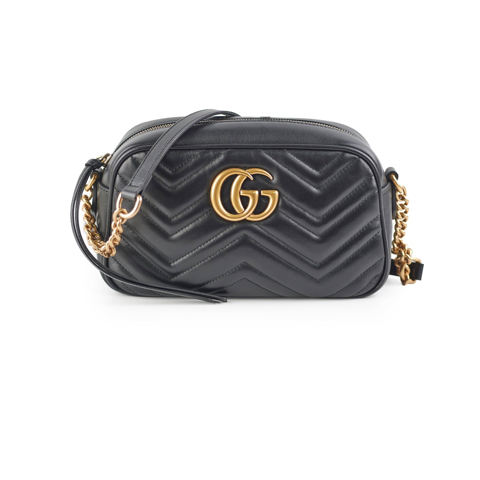 Gucci Marmont Camera Bag Black Small Crossbody Bag Black 1