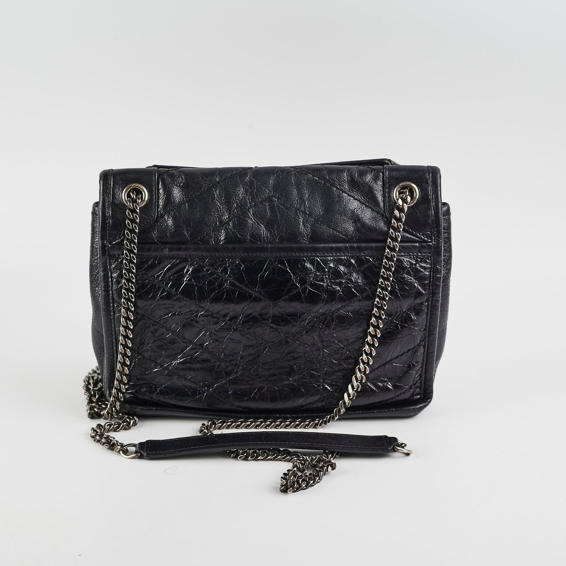 YSL Saint Laurent Niki Calfskin Bag Black Baby Travel Bag