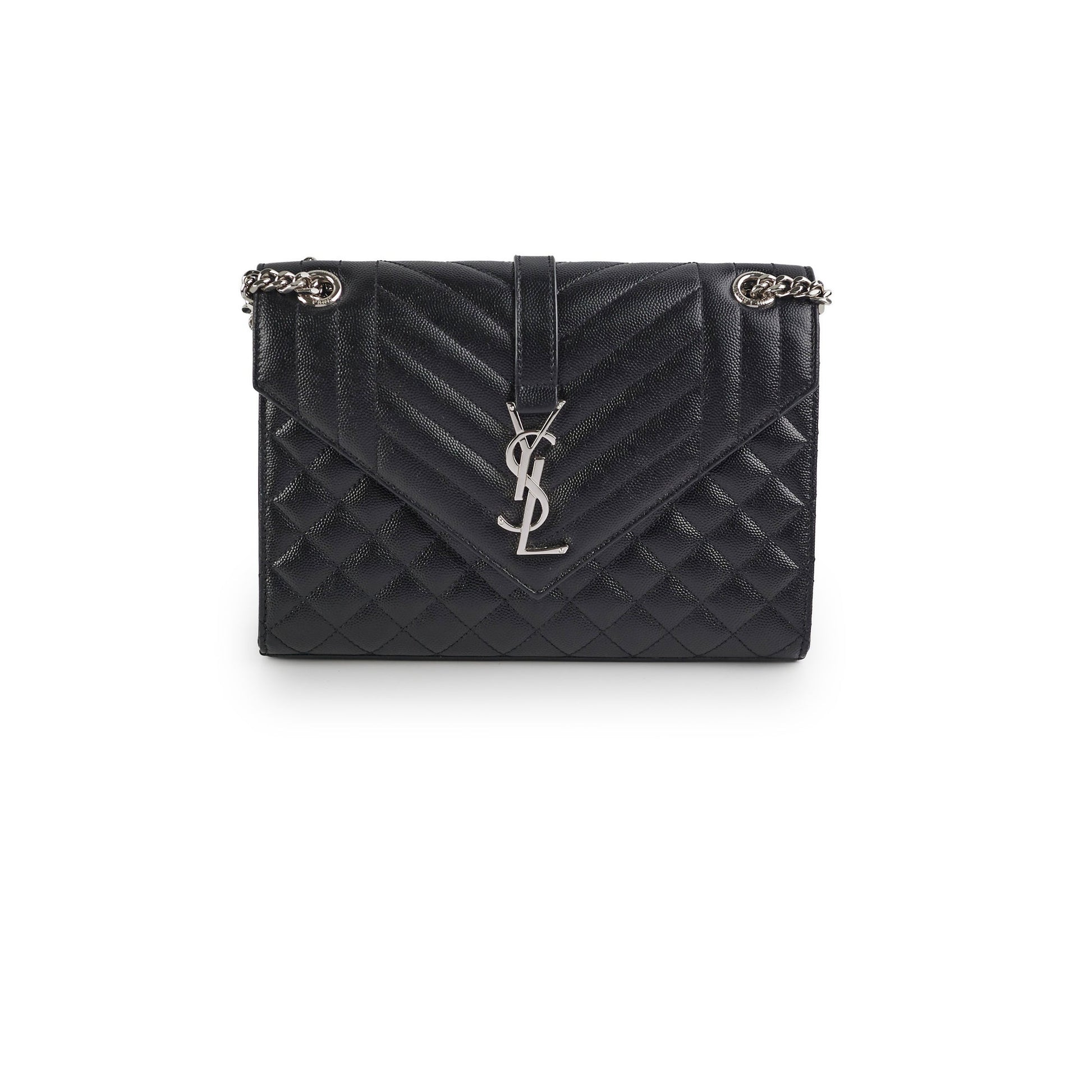 YSL Saint Laurent Envelope Shoulder Bag Black