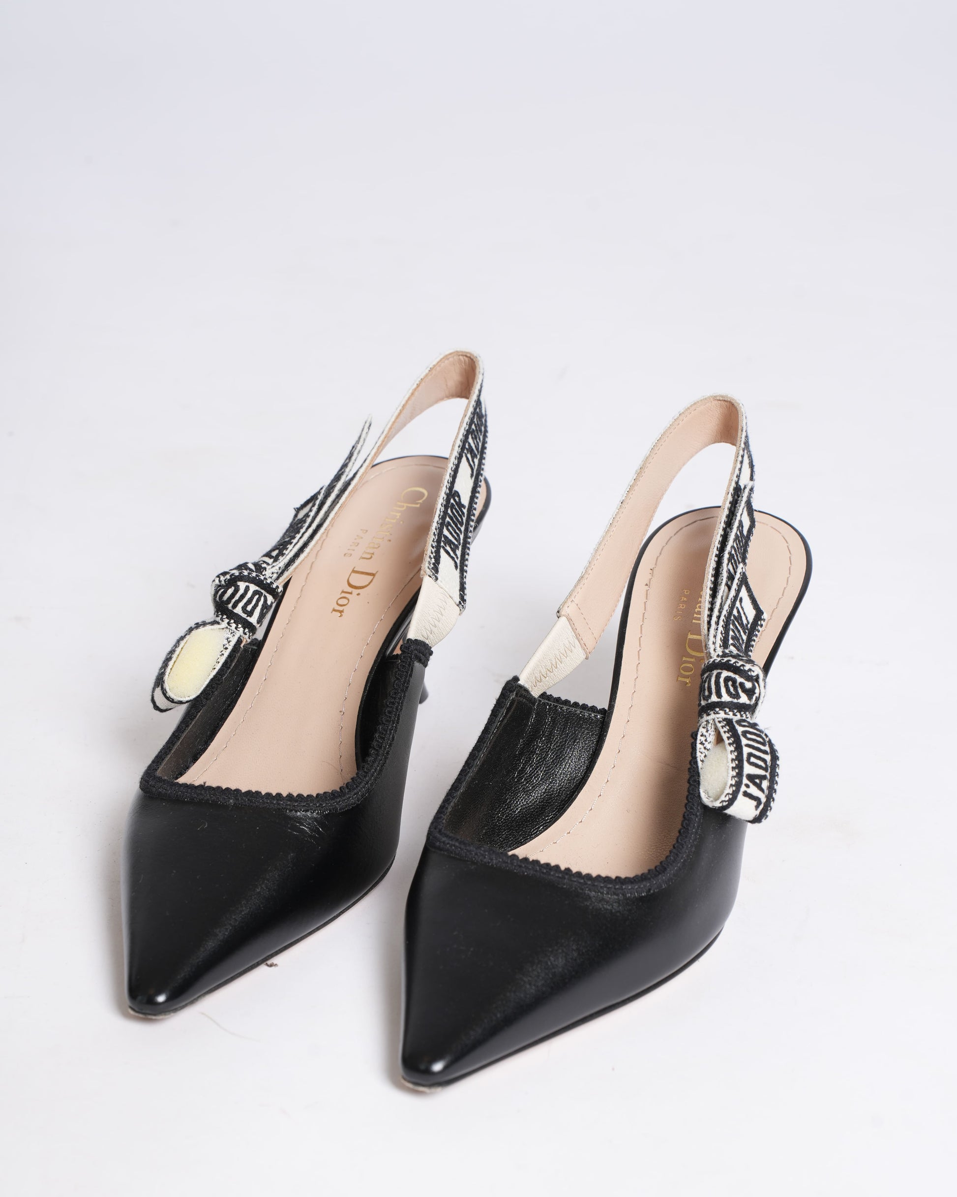 Dior Sling Bag Christian Slingback Pumps in Black Shoes
