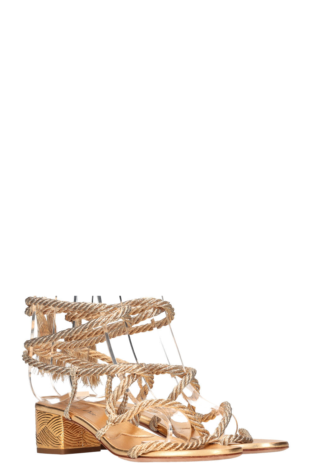 Dior Mythe Sandals Gold Shoes