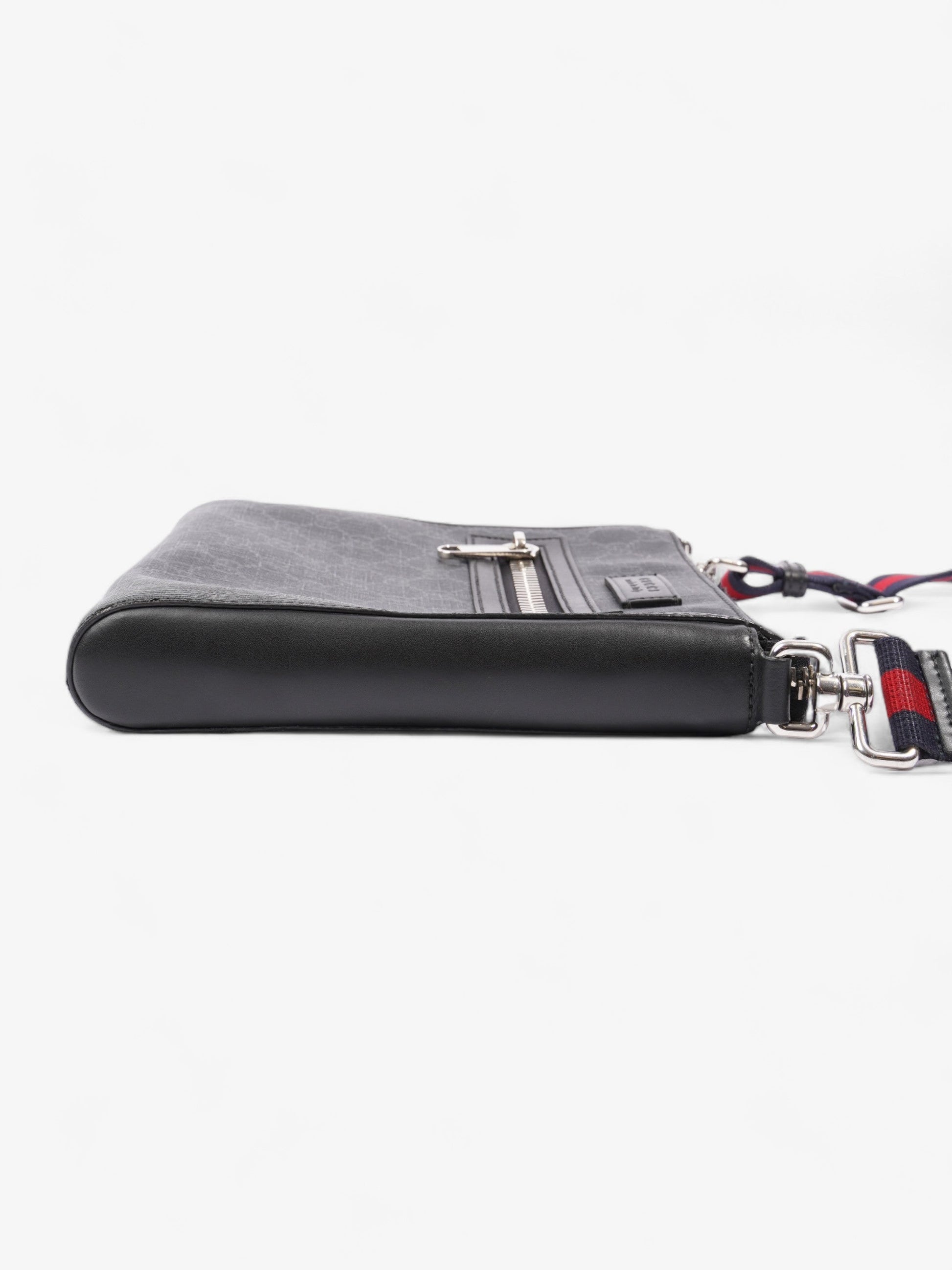 Gucci Web Messenger Bag Red Canvas Black Travel Bag