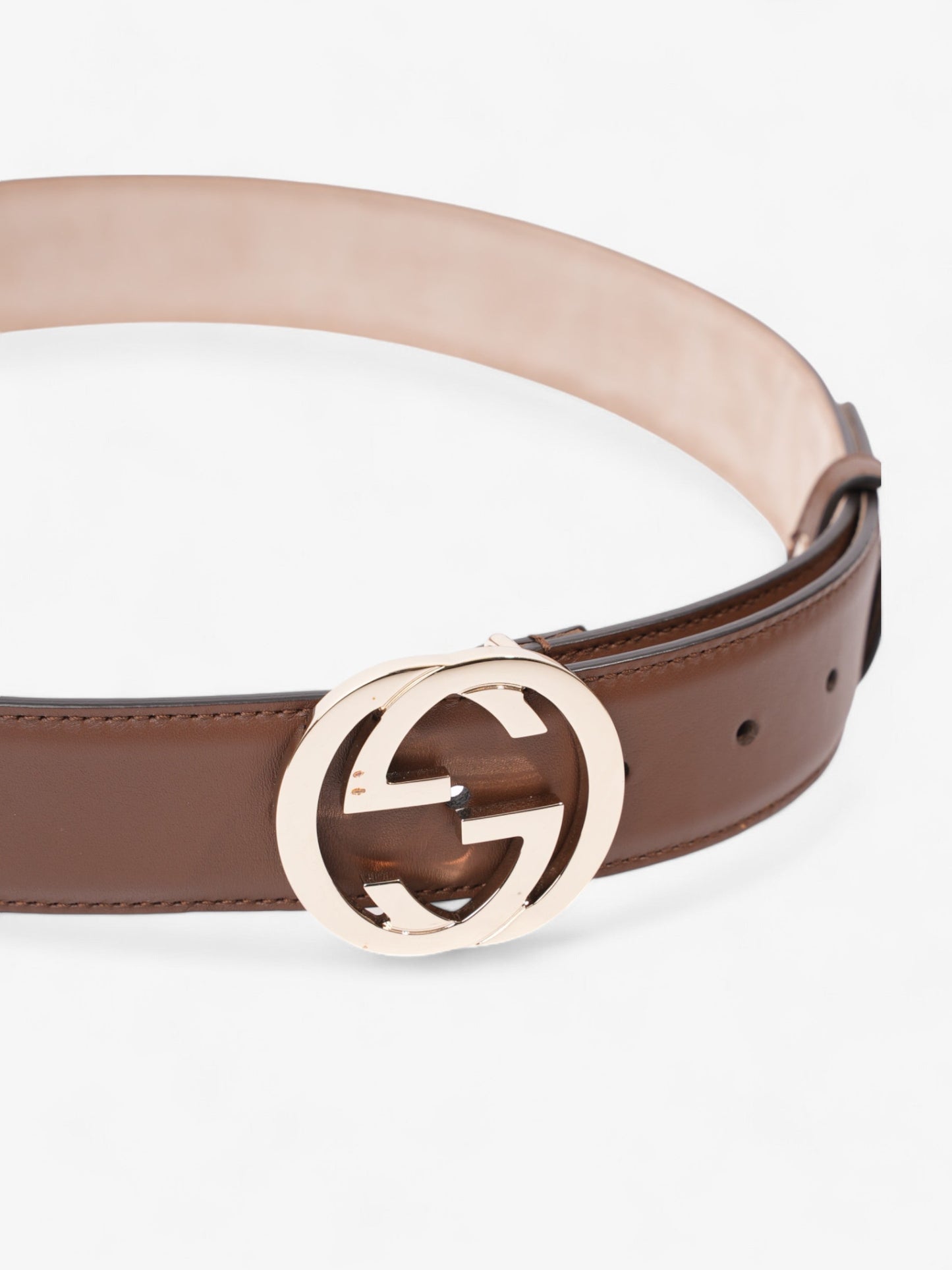 Gucci Blondie Belt Handbag Leather Brown Accessory