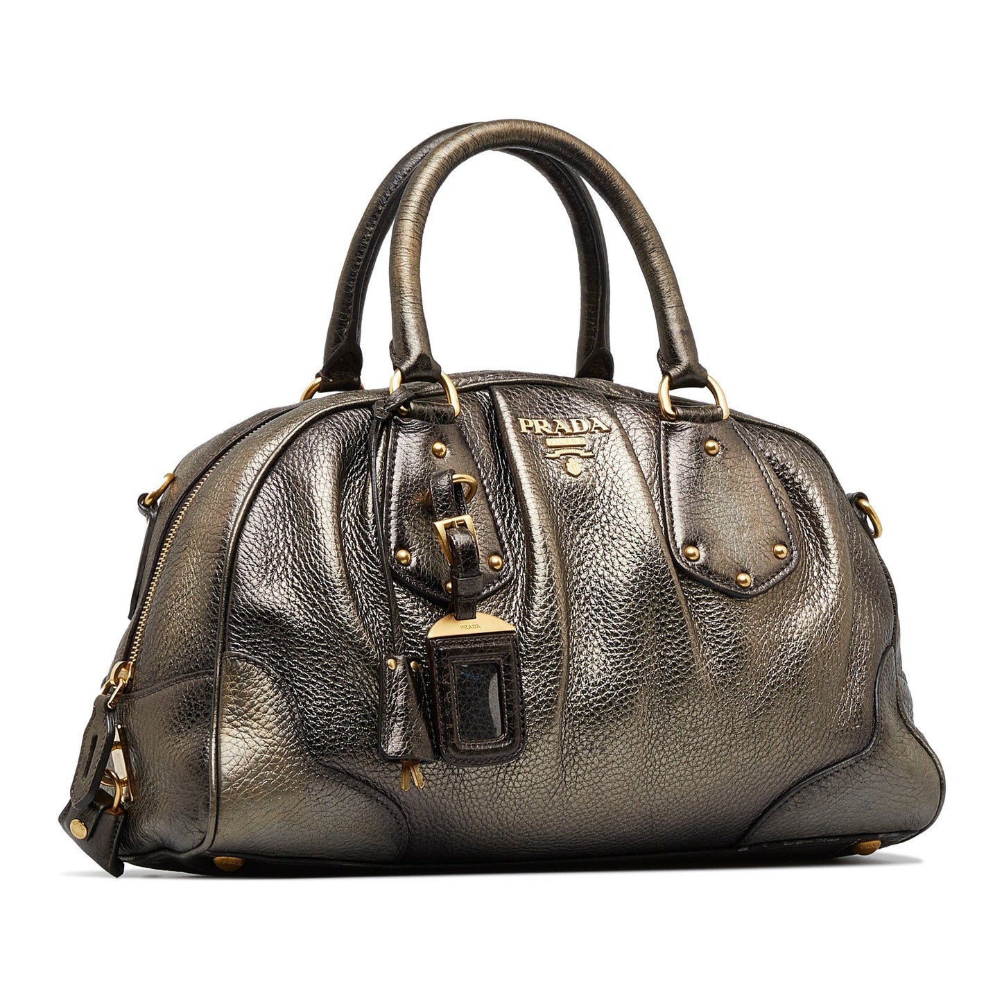 Prada Cervo Antik Bowler Bag Travel Bag