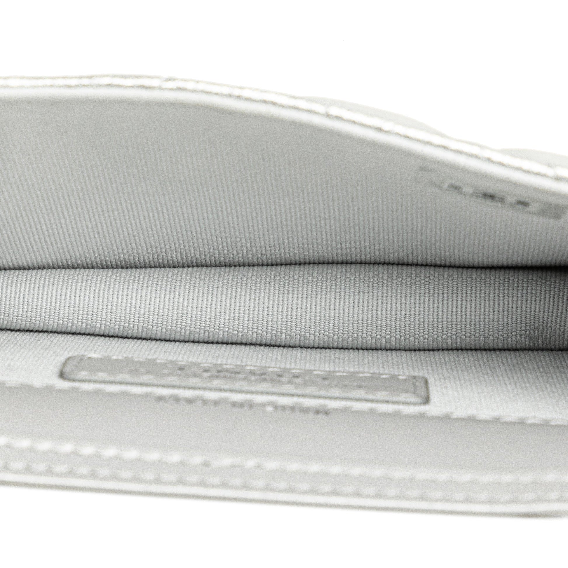 Silver Chanel Metallic Lambskin Crystal Star Chain Belt Bag