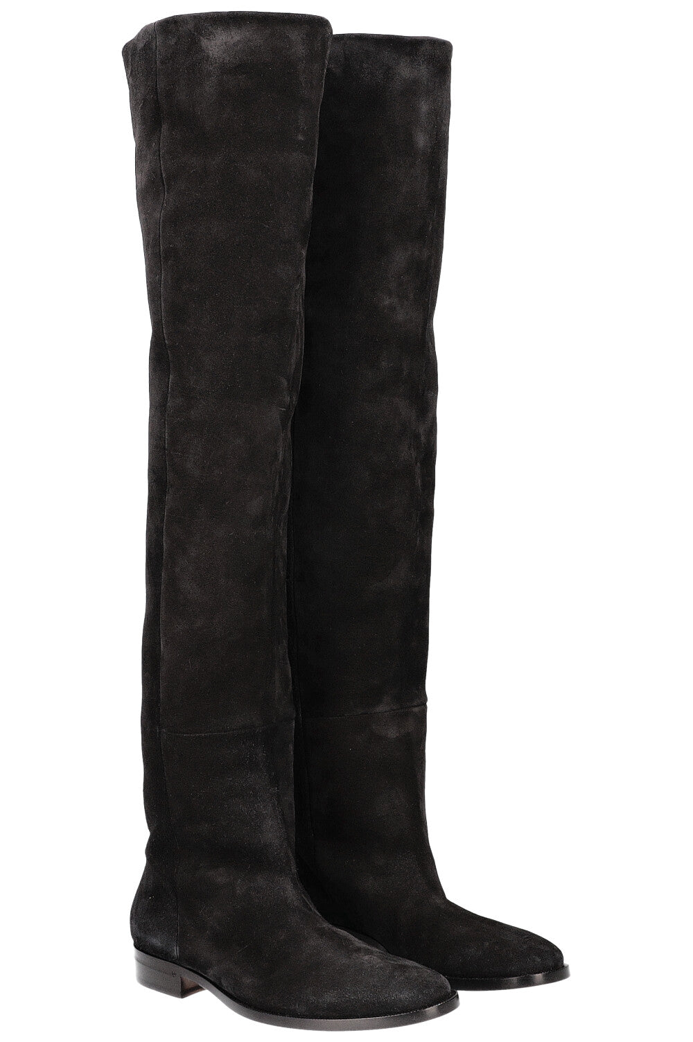 Overknee Boots Suede Black Shoes