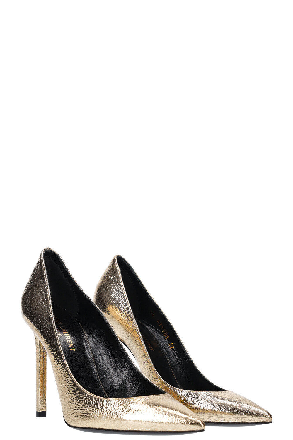 Heels Metallic Gold Shoes