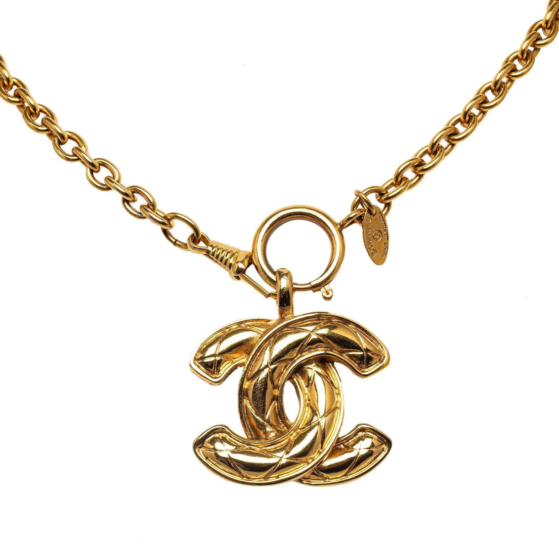 CHANEL CC Pendant Necklace Costume Necklace
