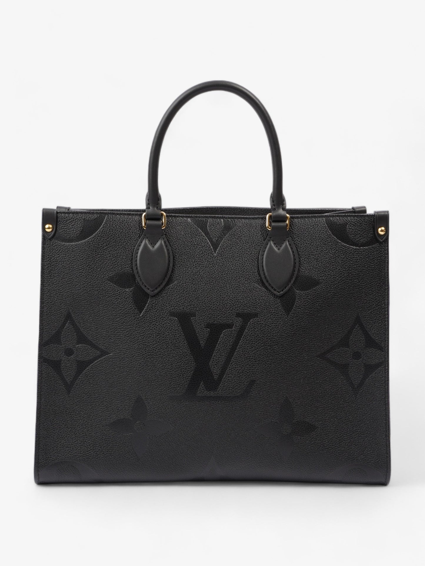 Louis Vuitton Onthego MM Empreinte Vachetta Leather Black Handbag