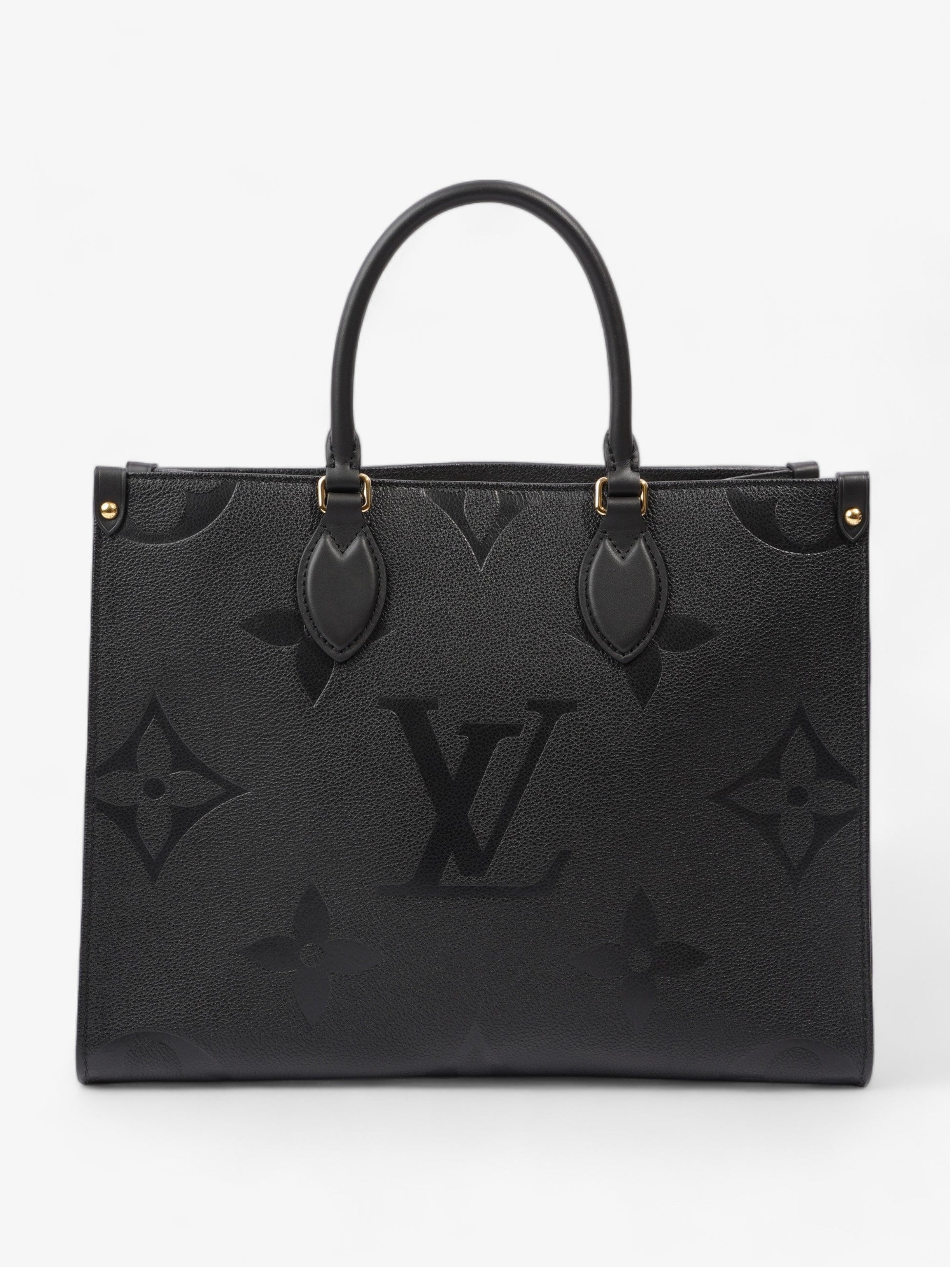 Louis Vuitton Onthego MM Empreinte Vachetta Leather Black Handbag