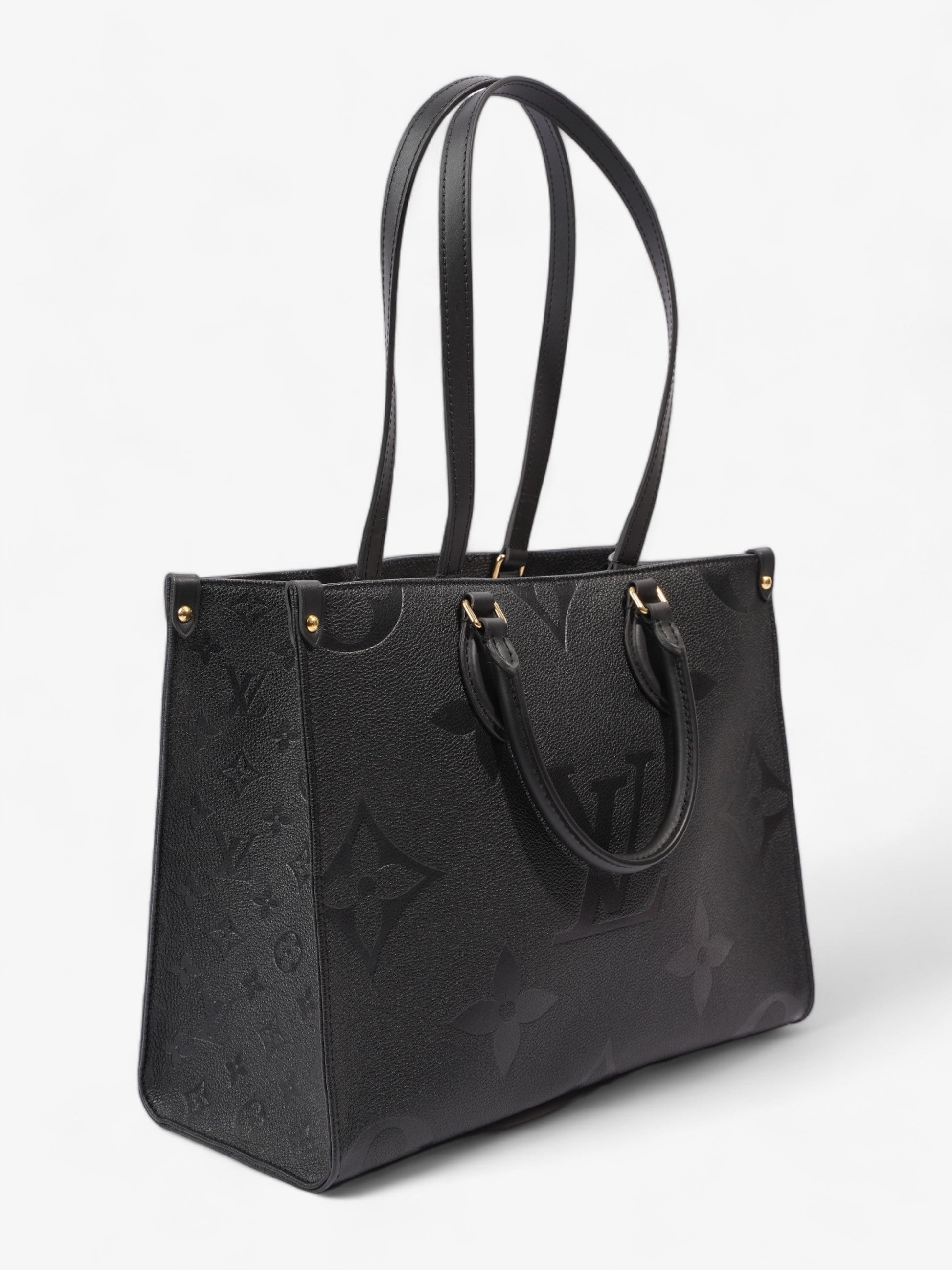 Louis Vuitton Onthego MM Empreinte Vachetta Leather Black Handbag