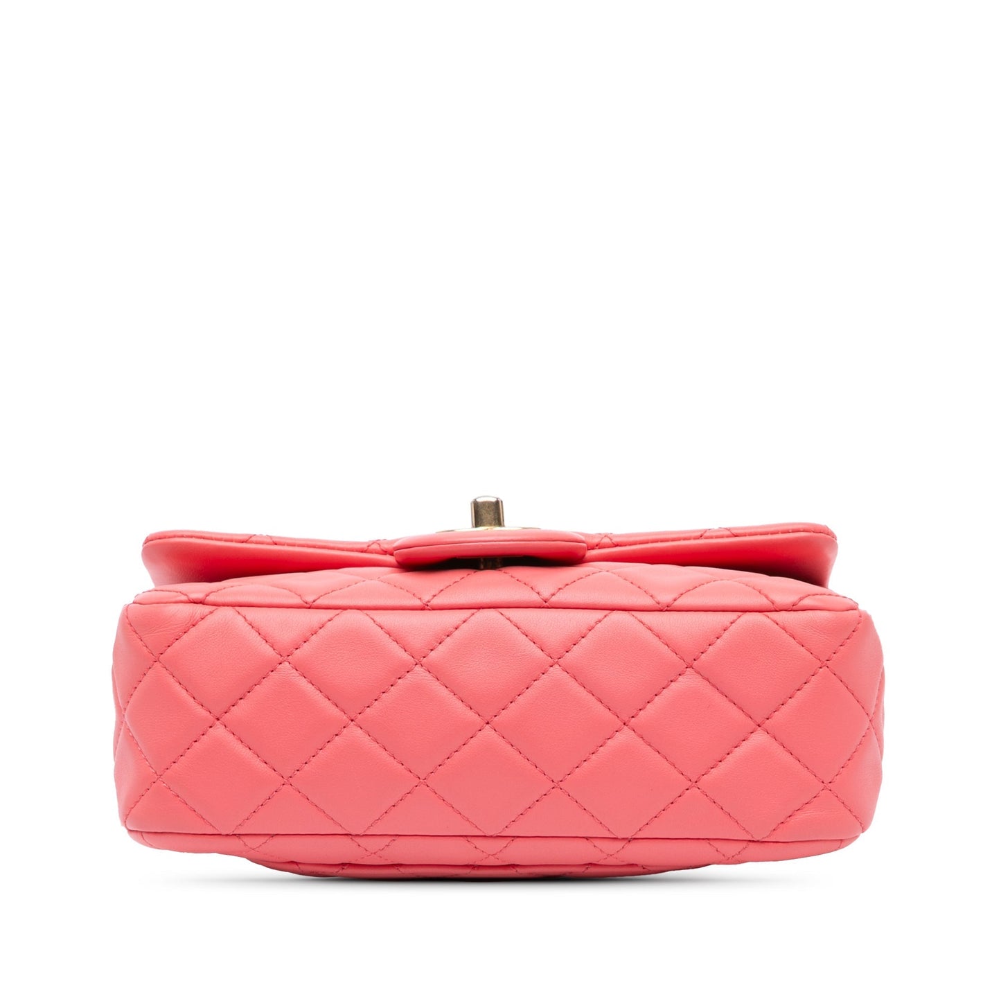 Pink Chanel Mini Rectangular Lambskin Pearl Crush Flap Crossbody Bag