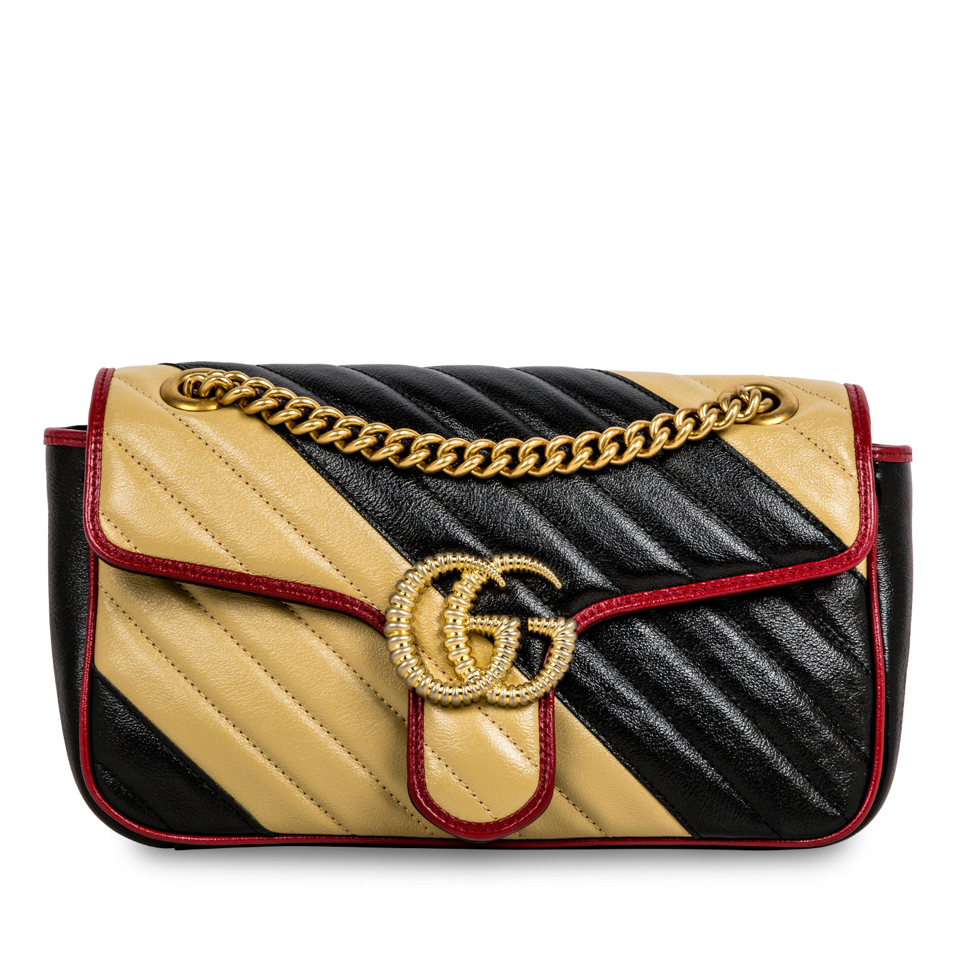 Gucci Striped Marmont Bag Small Shoulder Bag