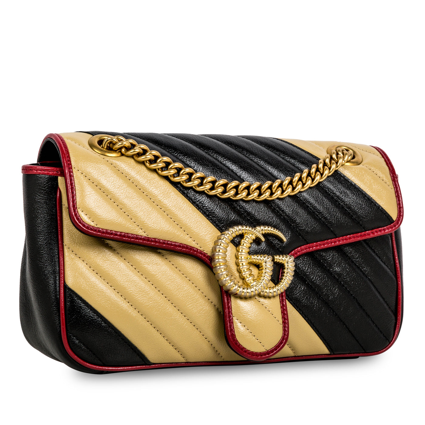 Gucci Striped Marmont Bag Small Shoulder Bag