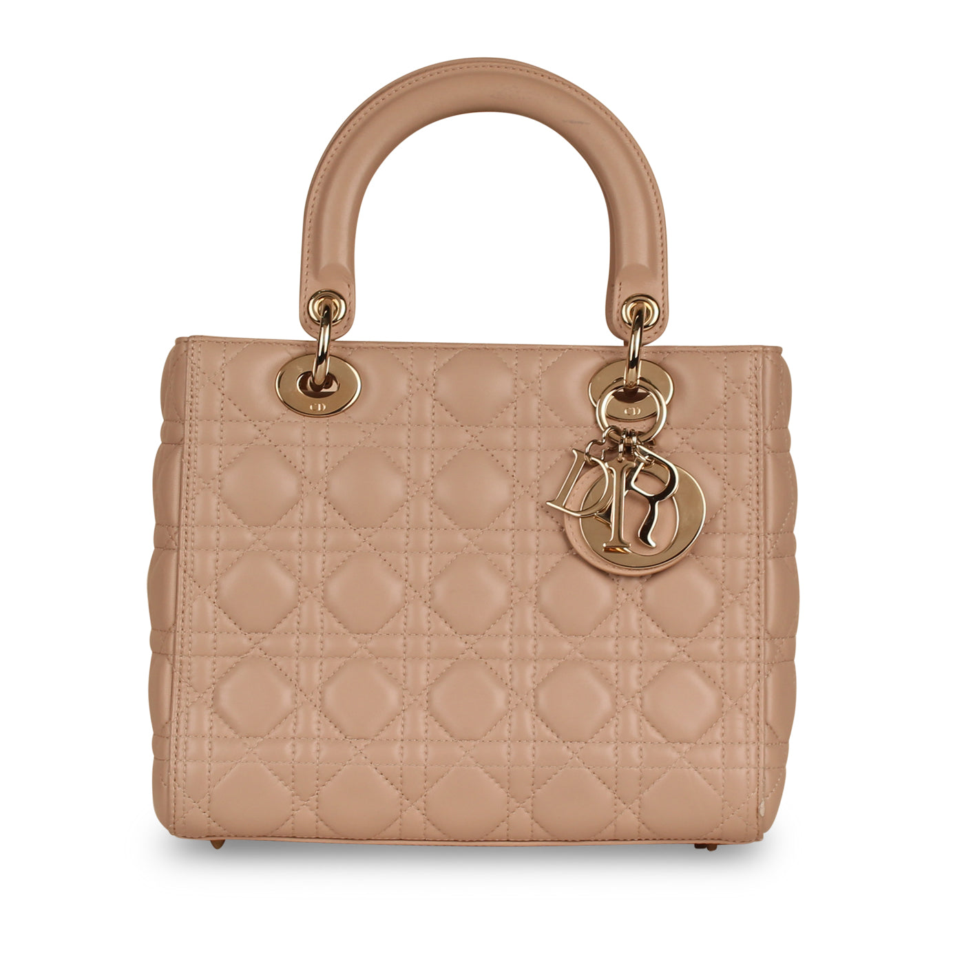 Dior Christian Lady Crossbody Bag Medium Dior Medium Nude