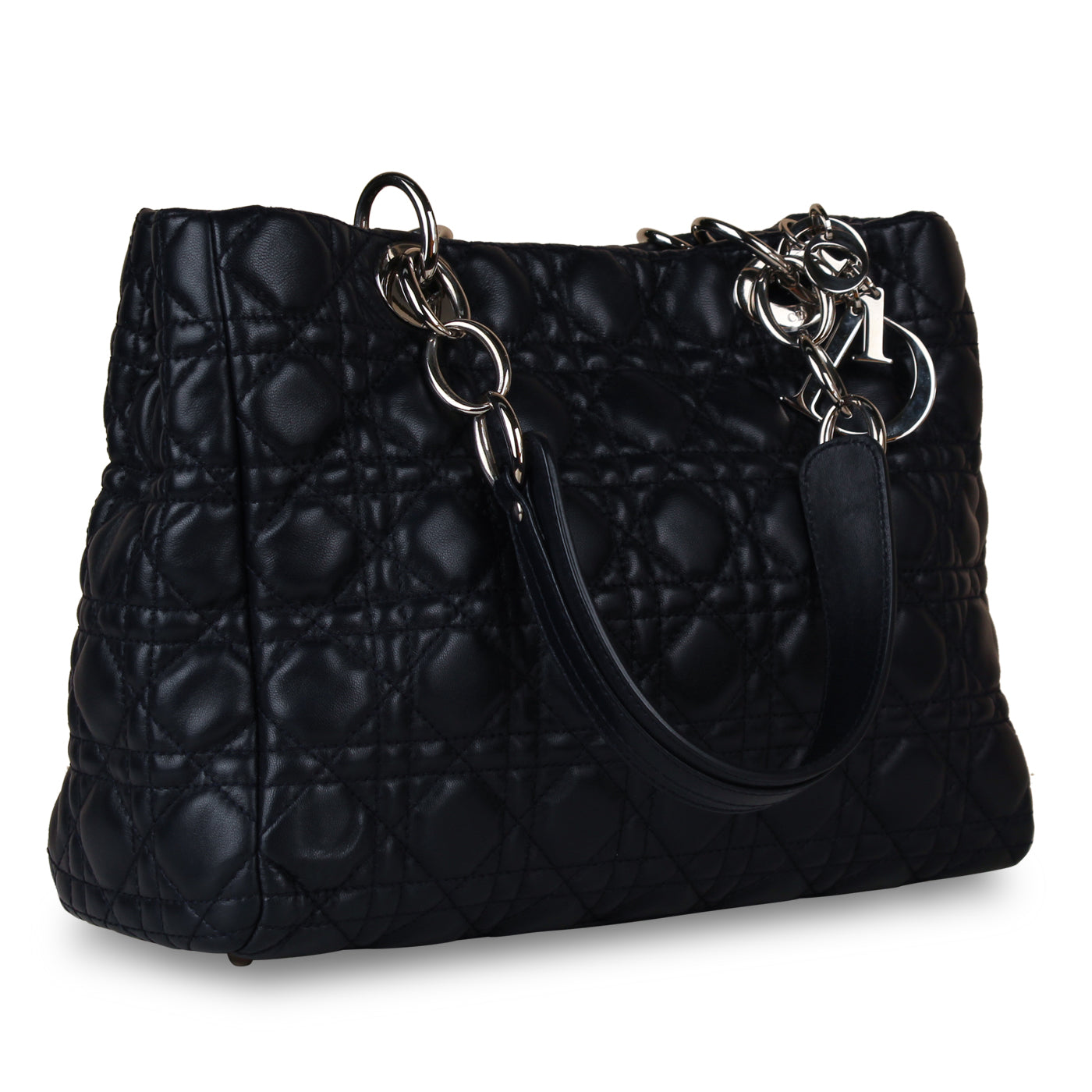 Dior Christian Lady Tote Navy Shoulder Bag
