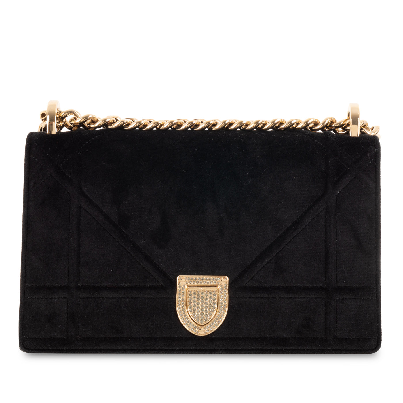 Dior Christian ama Velvet Tote Bag Black