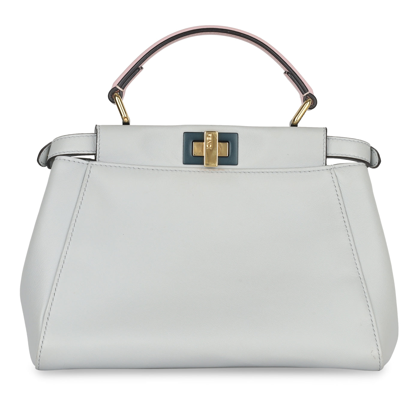 Fendi Peekaboo Grey Crossbody Bag Gray Mini