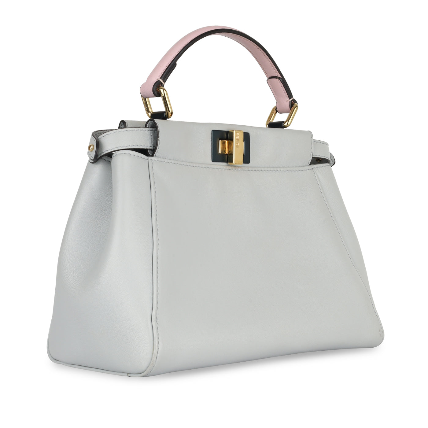 Fendi Peekaboo Grey Crossbody Bag Gray Mini