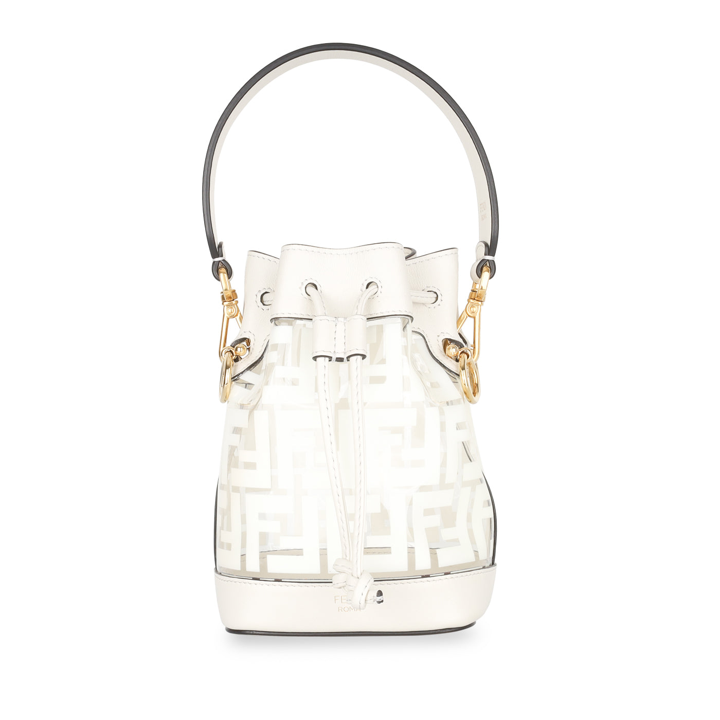 Fendi Mon Tresor Bag Mini Bucket Shoulder Bag Bag Pvc White