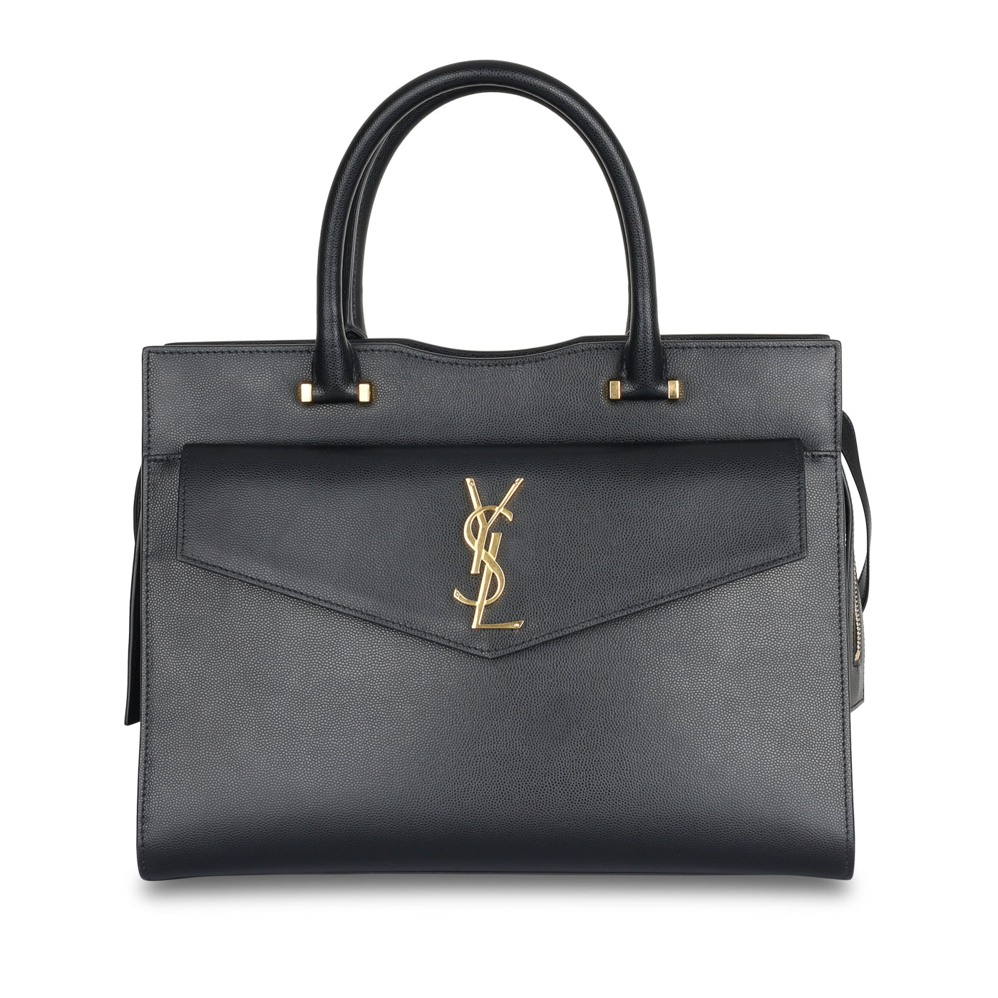 YSL Saint Laurent Uptown Tote Medium Tote Bag Tote Black Ghw