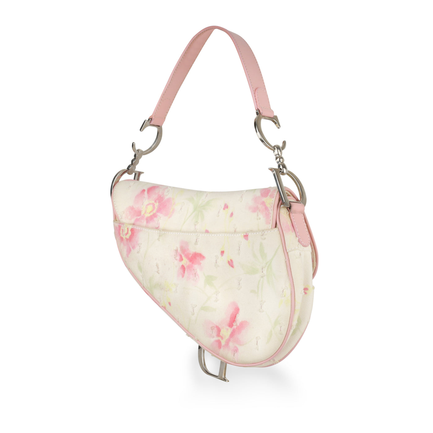 Dior Christian Saddle Bag Shoulder Bag Pink Floral Shw
