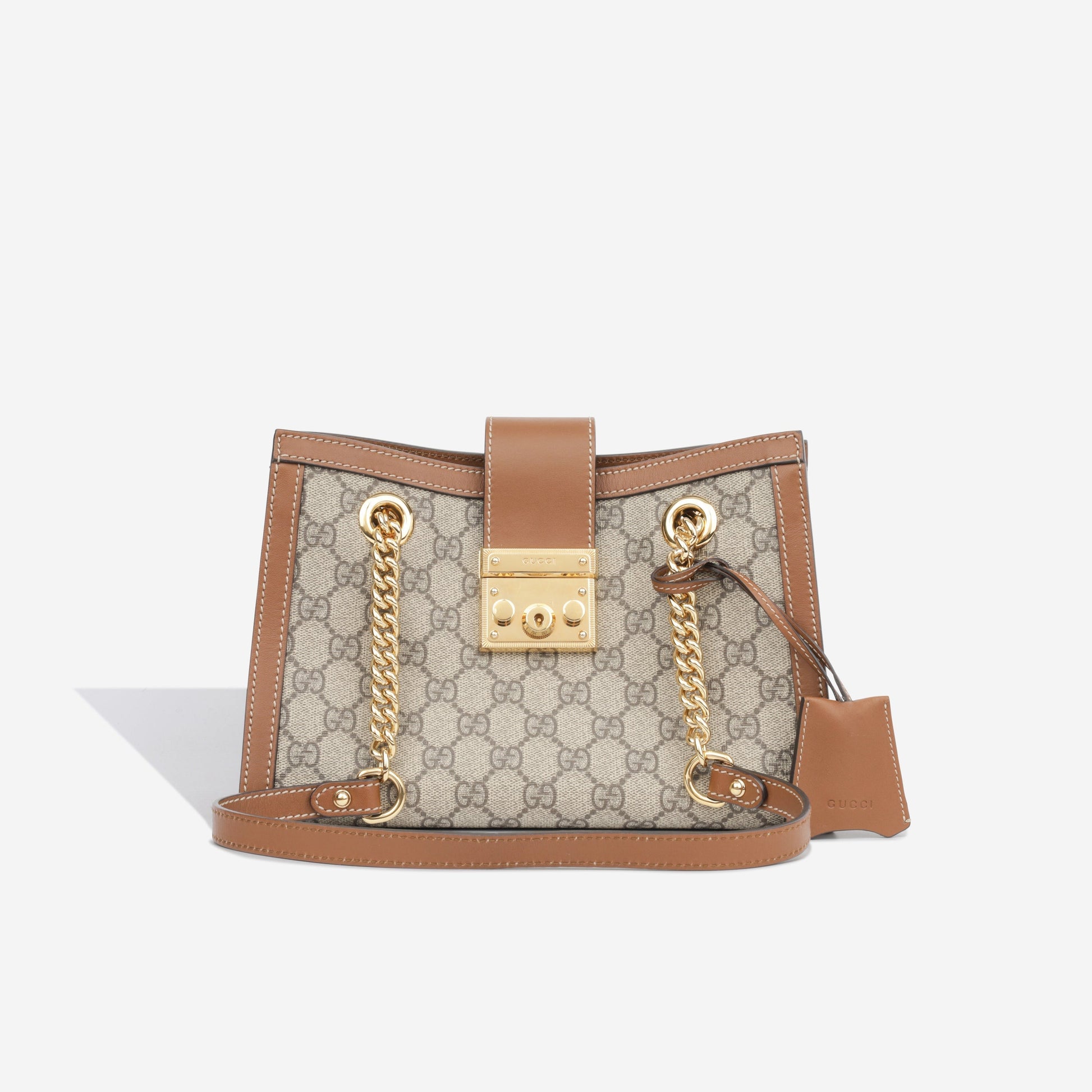Gucci Padlock Bag Small Crossbody Bag Brown Ghw