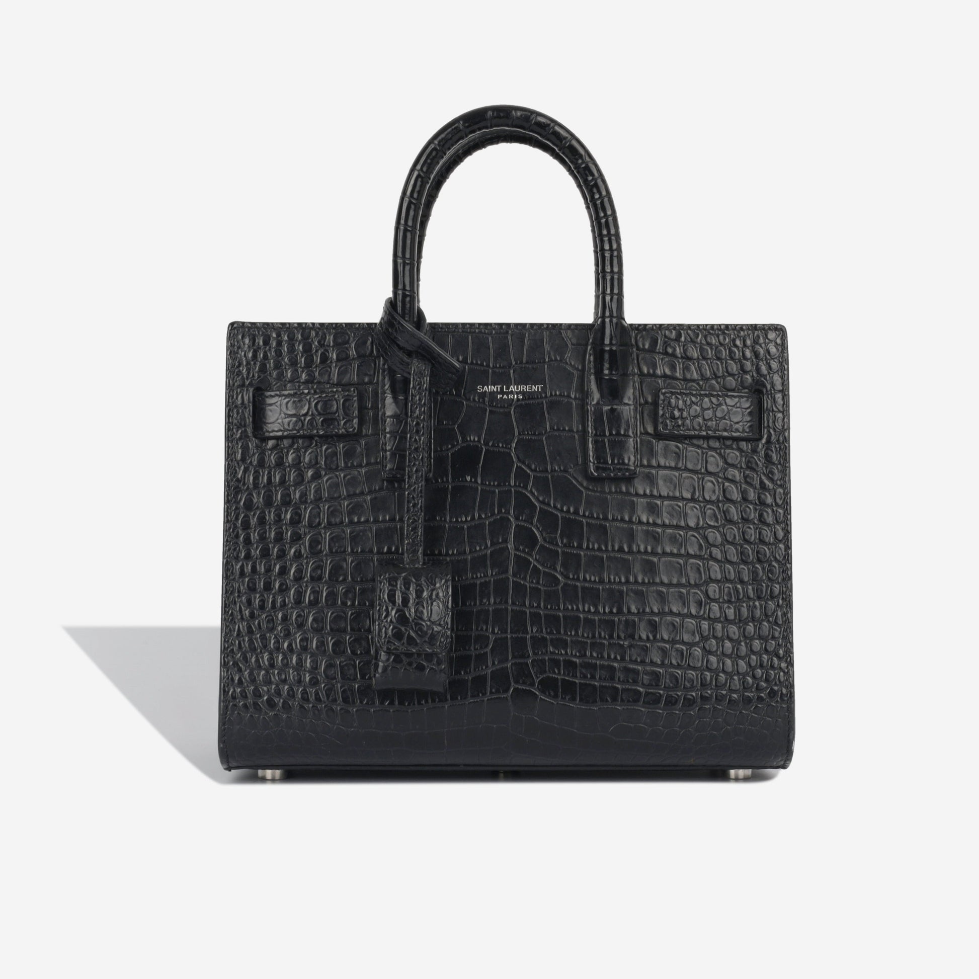 YSL Saint Laurent Nano Sac De Jour Shoulder Bag Embossed Shw 1