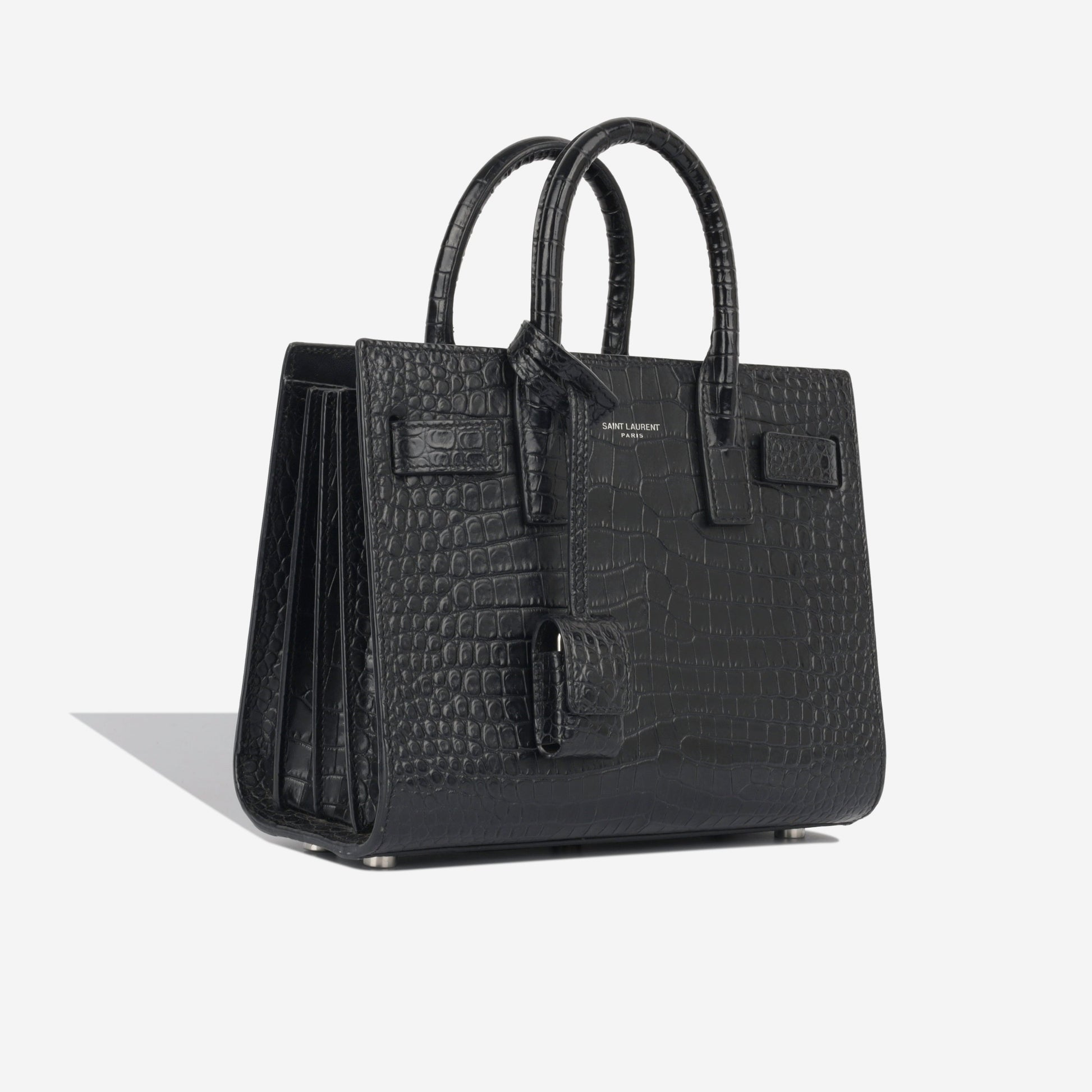 YSL Saint Laurent Nano Sac De Jour Shoulder Bag Embossed Shw 1