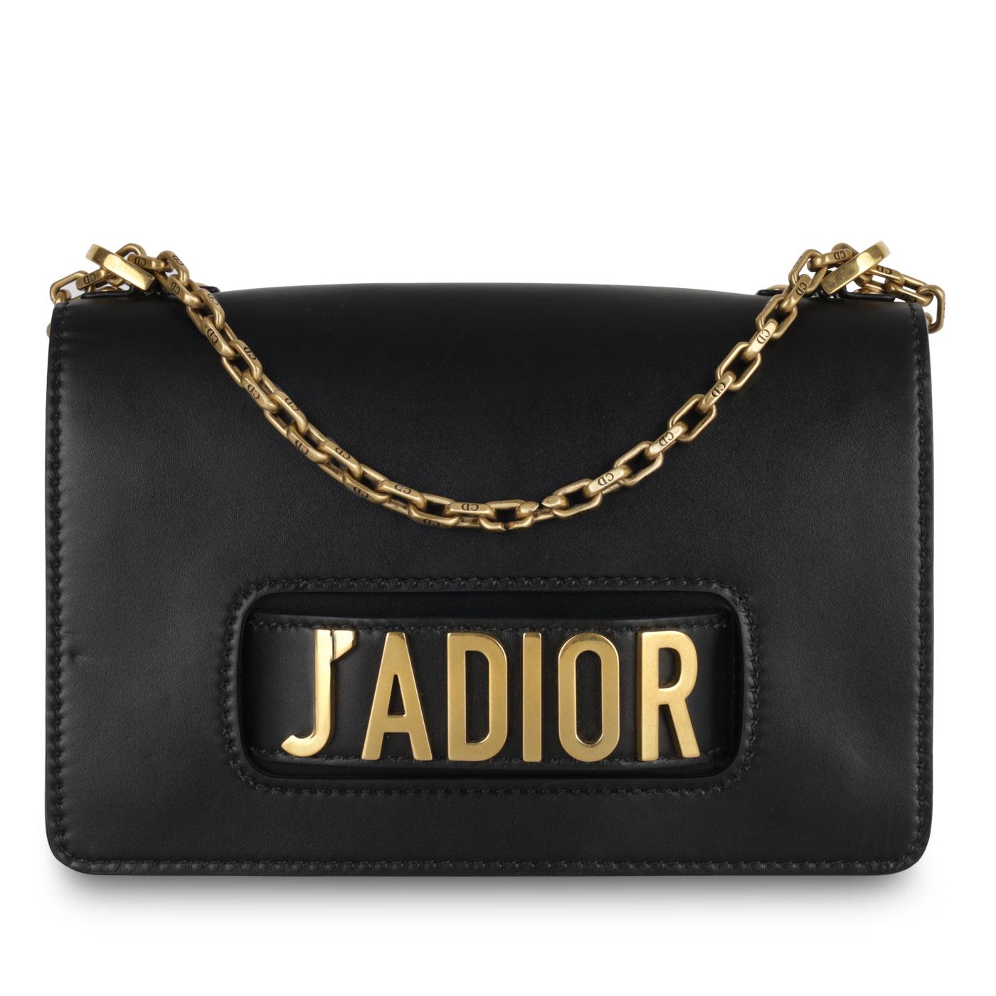 Dior Christian A Bag Flap Crossbody Bag Black Leather Ghw