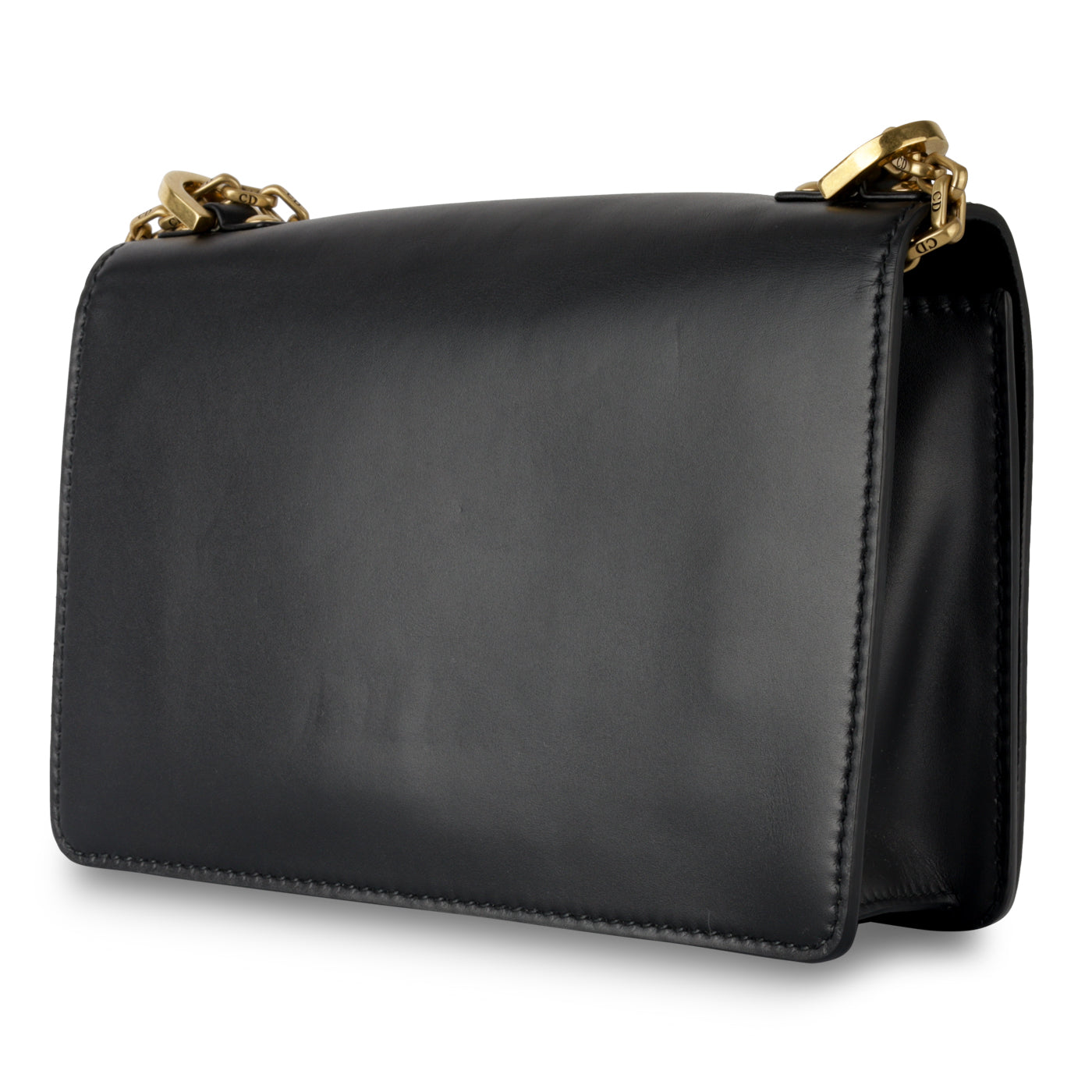 Dior Christian A Bag Flap Crossbody Bag Black Leather Ghw