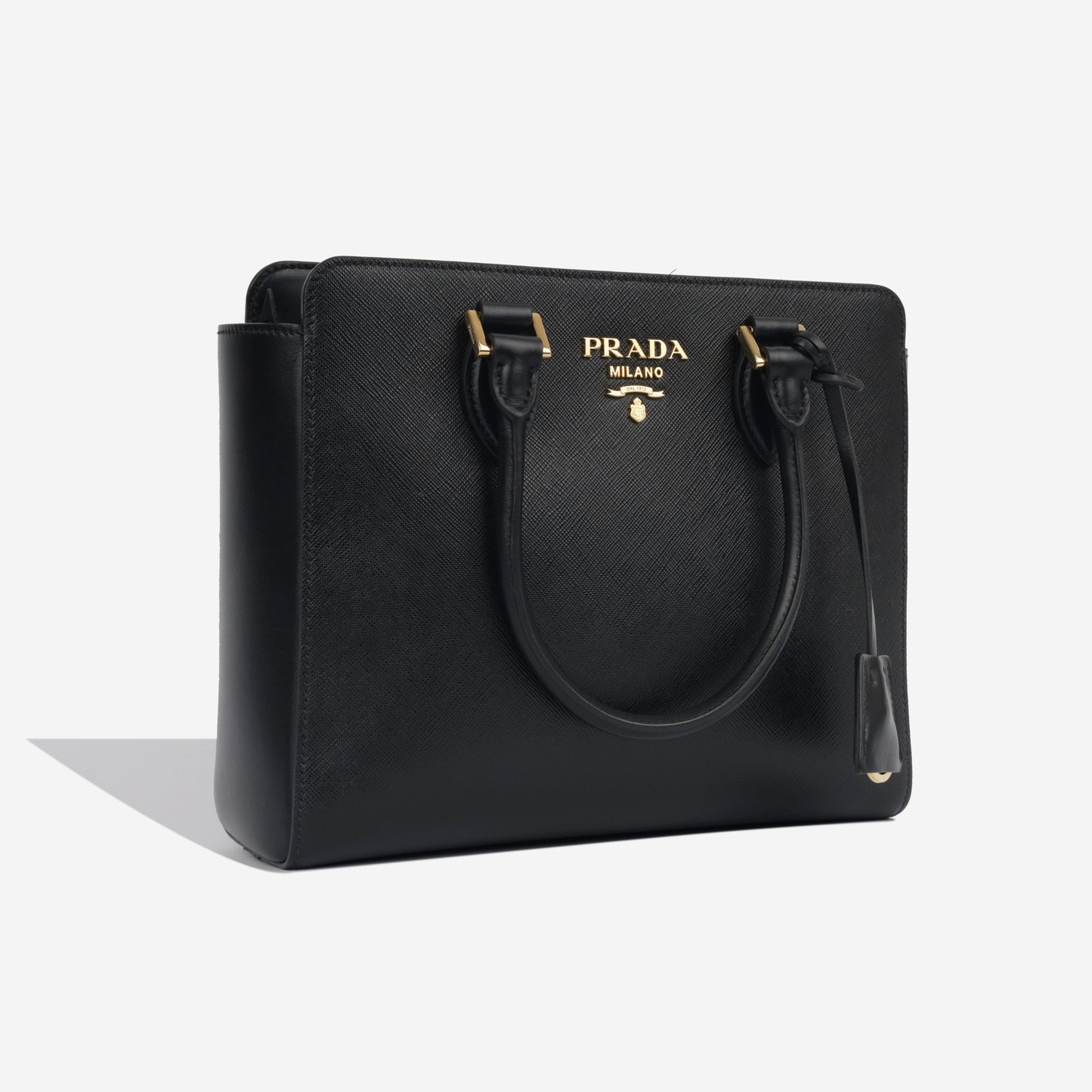 Prada Tote Saffiano Tote Bag Black Saffiano Ghw