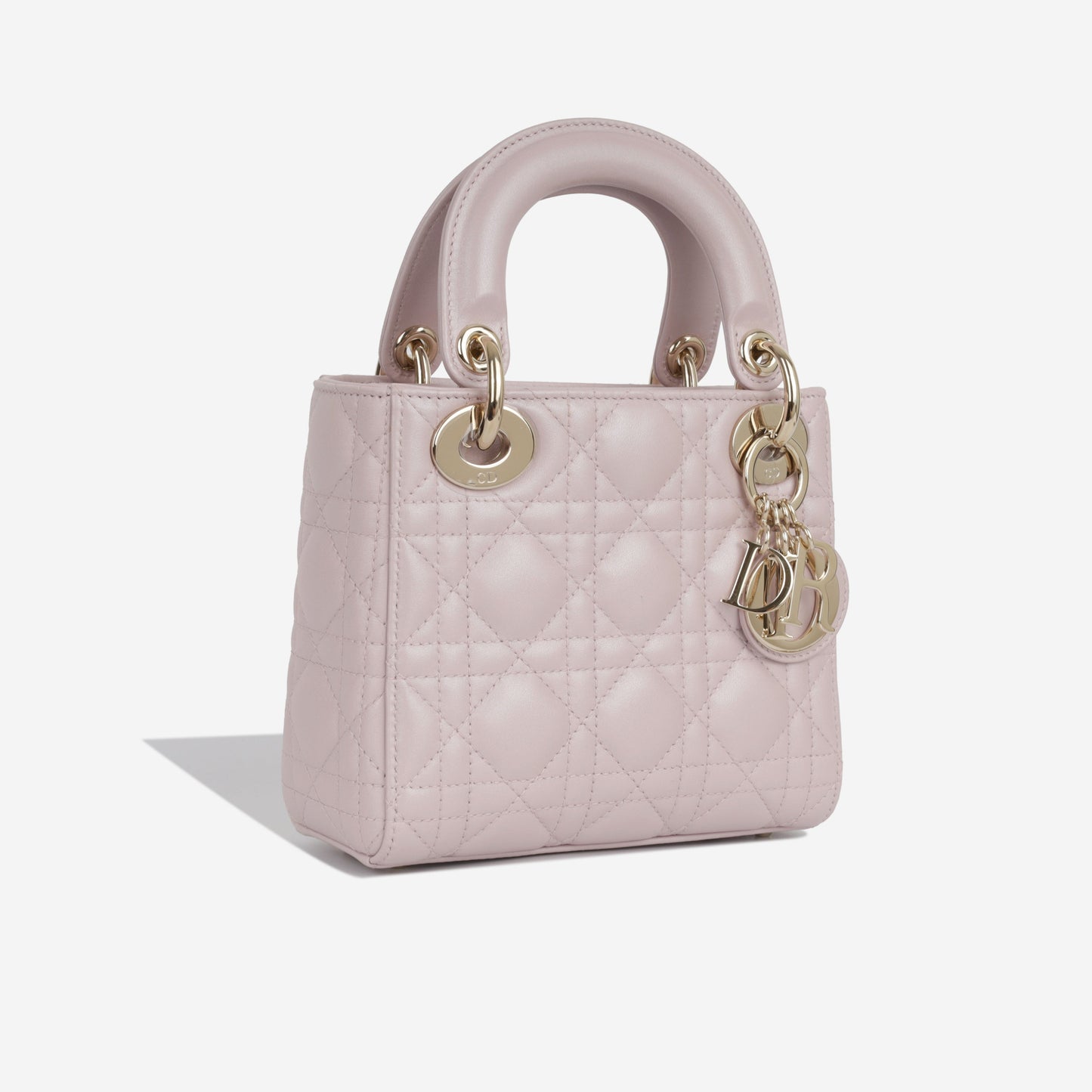 Dior Christian Lady Crossbody Bag Mini Pink Lambskin Cghw