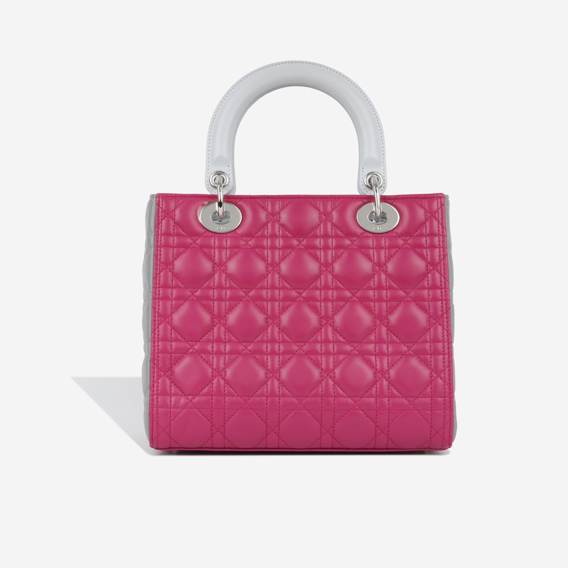 Dior Christian Lady Crossbody Bag Medium Tricolour Lambskin Shw