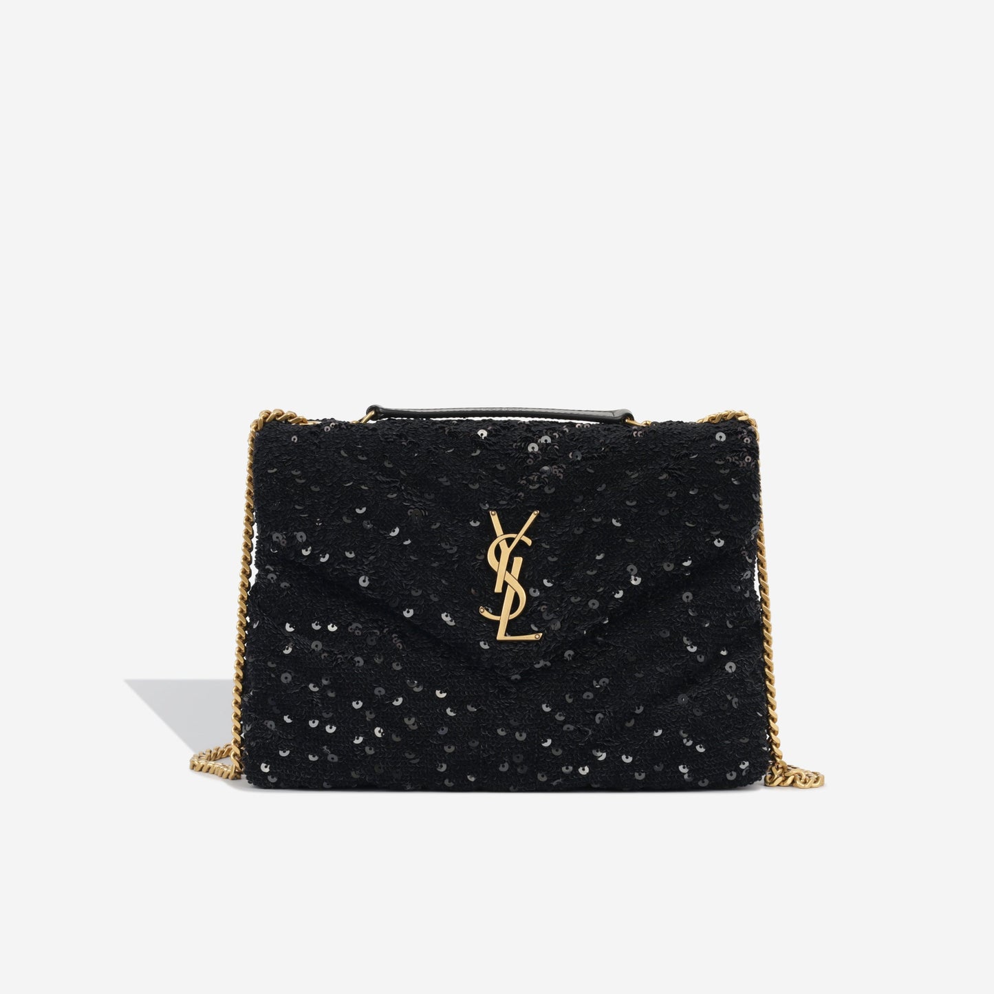 YSL Saint Laurent Loulou Sequin Crossbody Bag