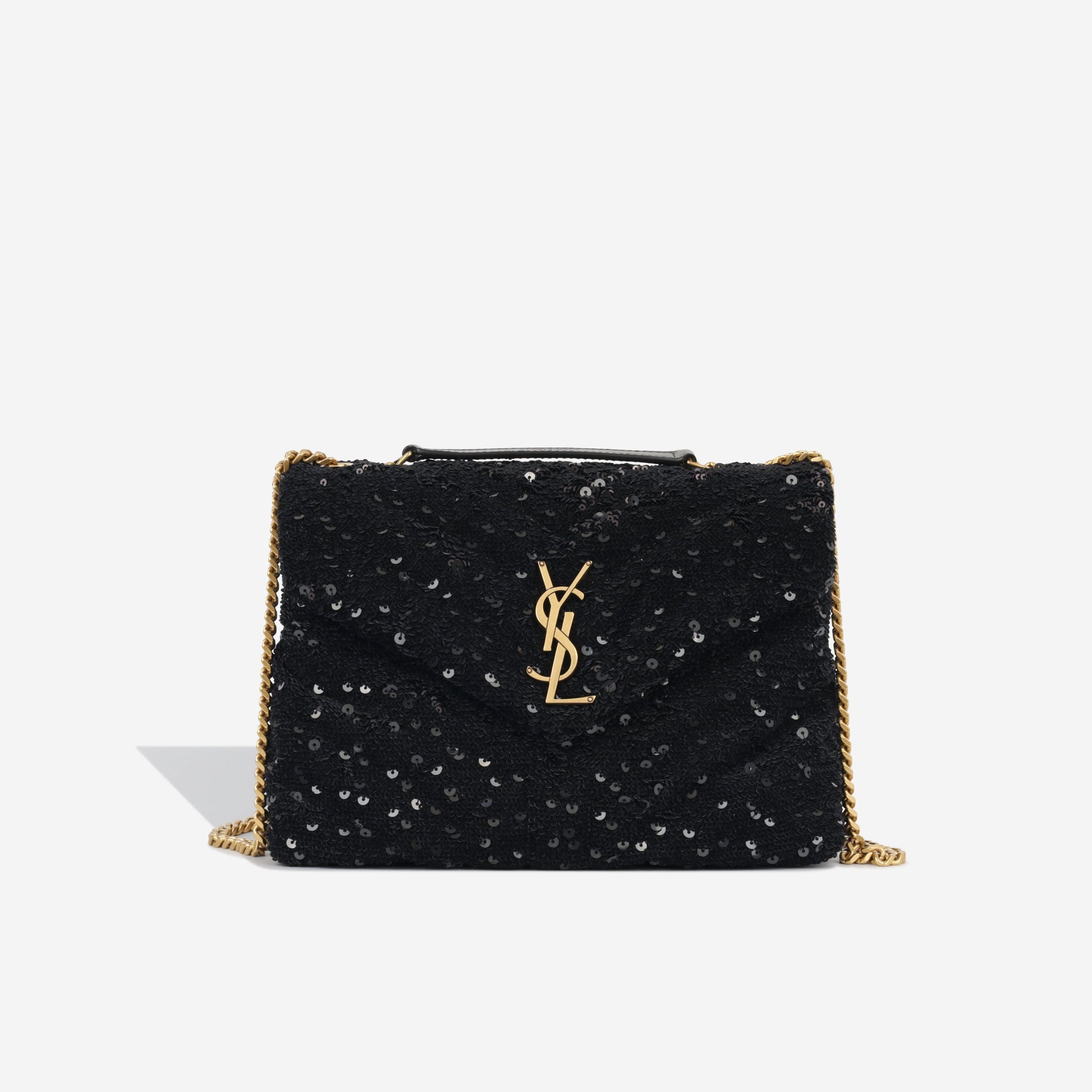 YSL Saint Laurent Loulou Sequin Crossbody Bag