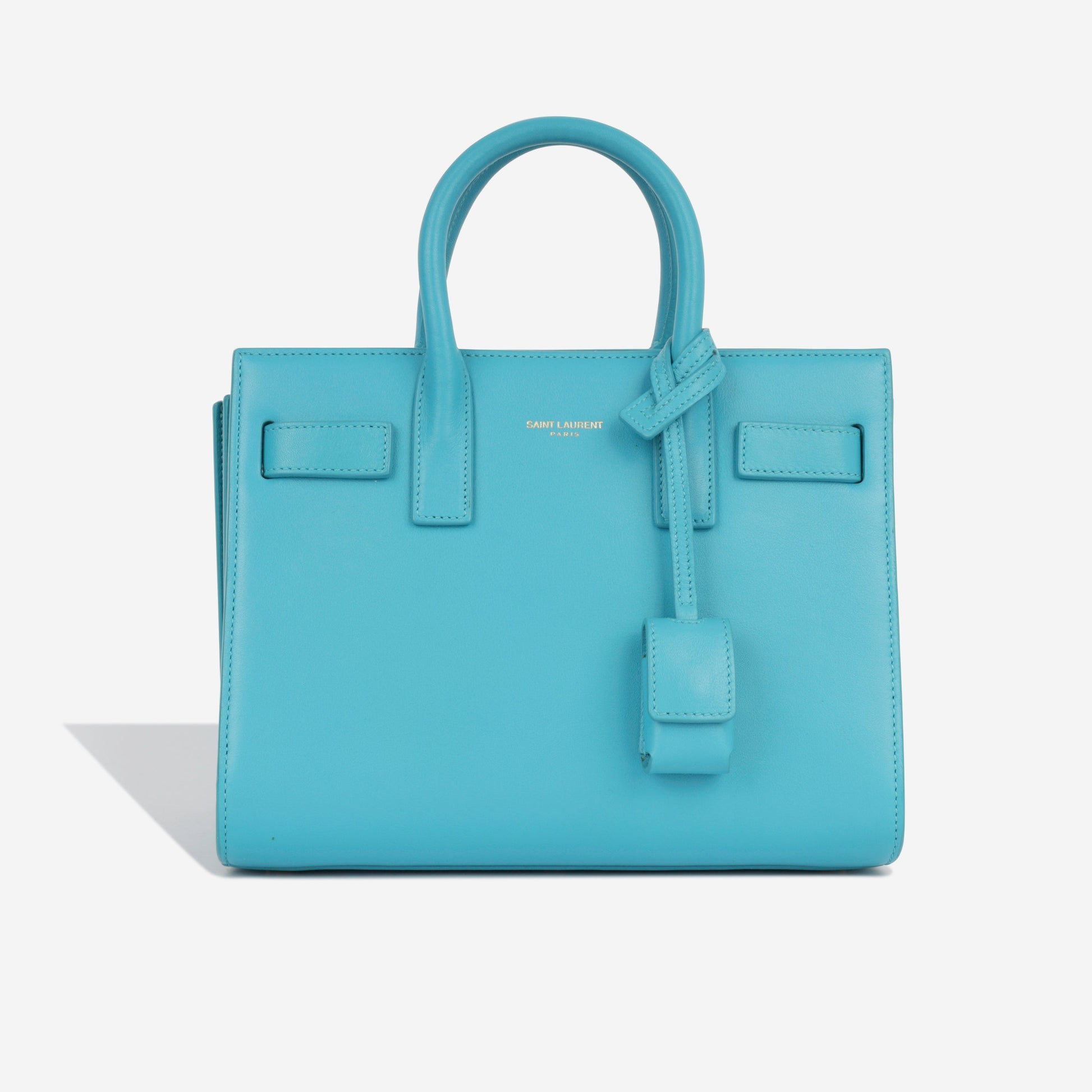 YSL Saint Laurent Nano Sac De Jour Shoulder Bag Blue Calfskin Ghw