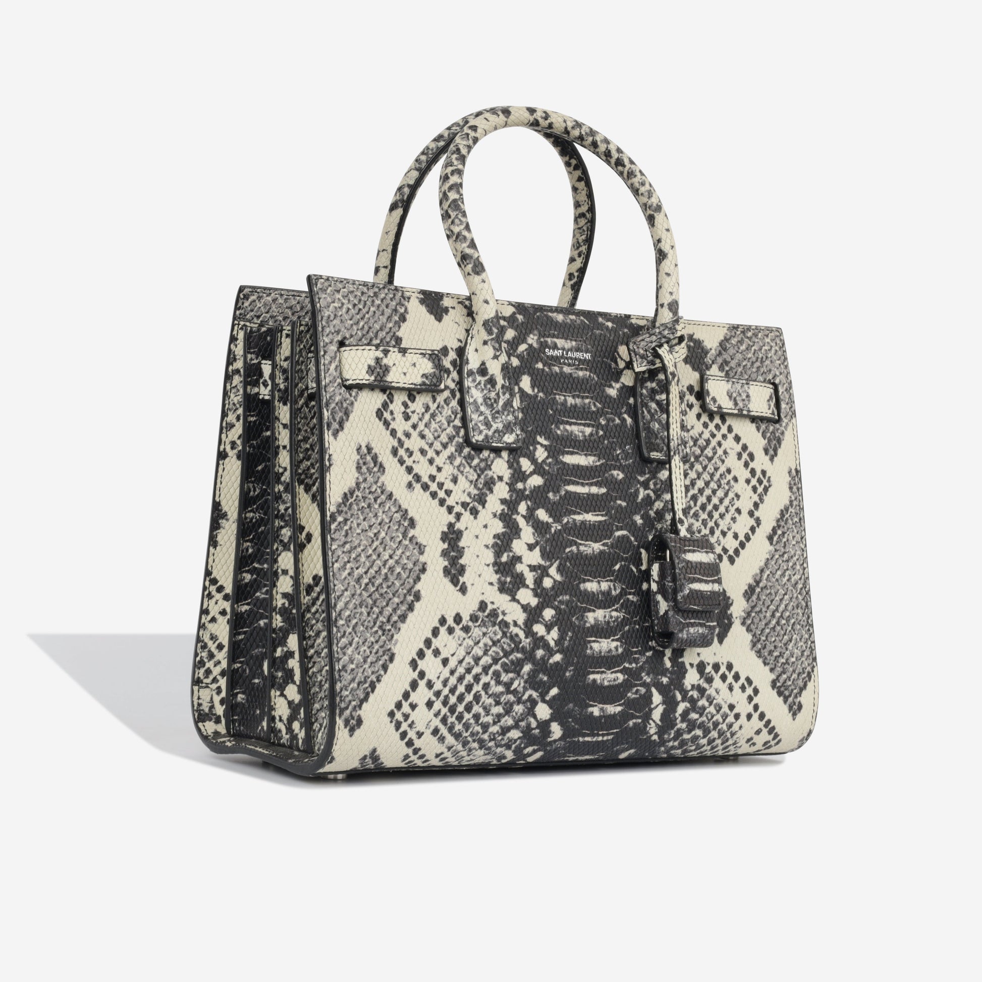 YSL Saint Laurent Sac De Jour Crossbody Bag Baby Python Embossed Shw