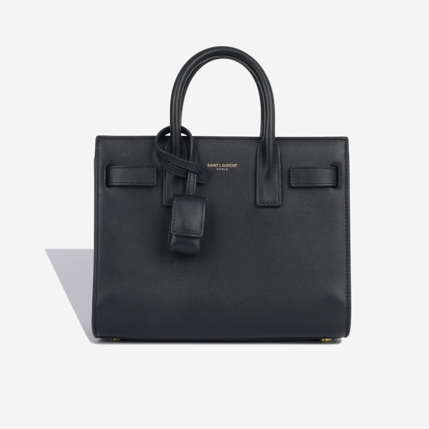 YSL Saint Laurent Nano Sac De Jour Shoulder Bag Ghw Mini Tote