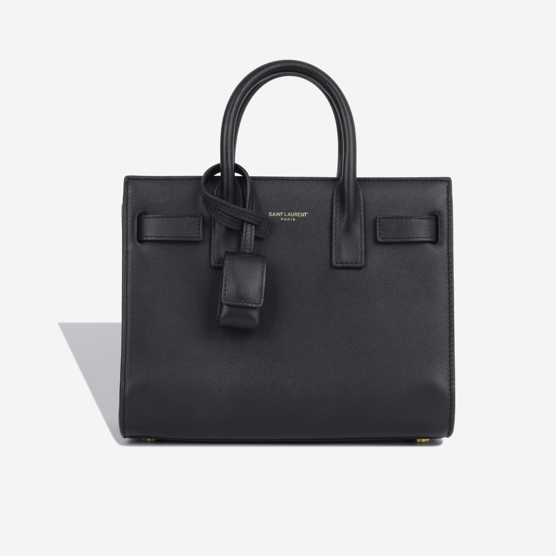 YSL Saint Laurent Nano Sac De Jour Shoulder Bag Ghw Mini Tote
