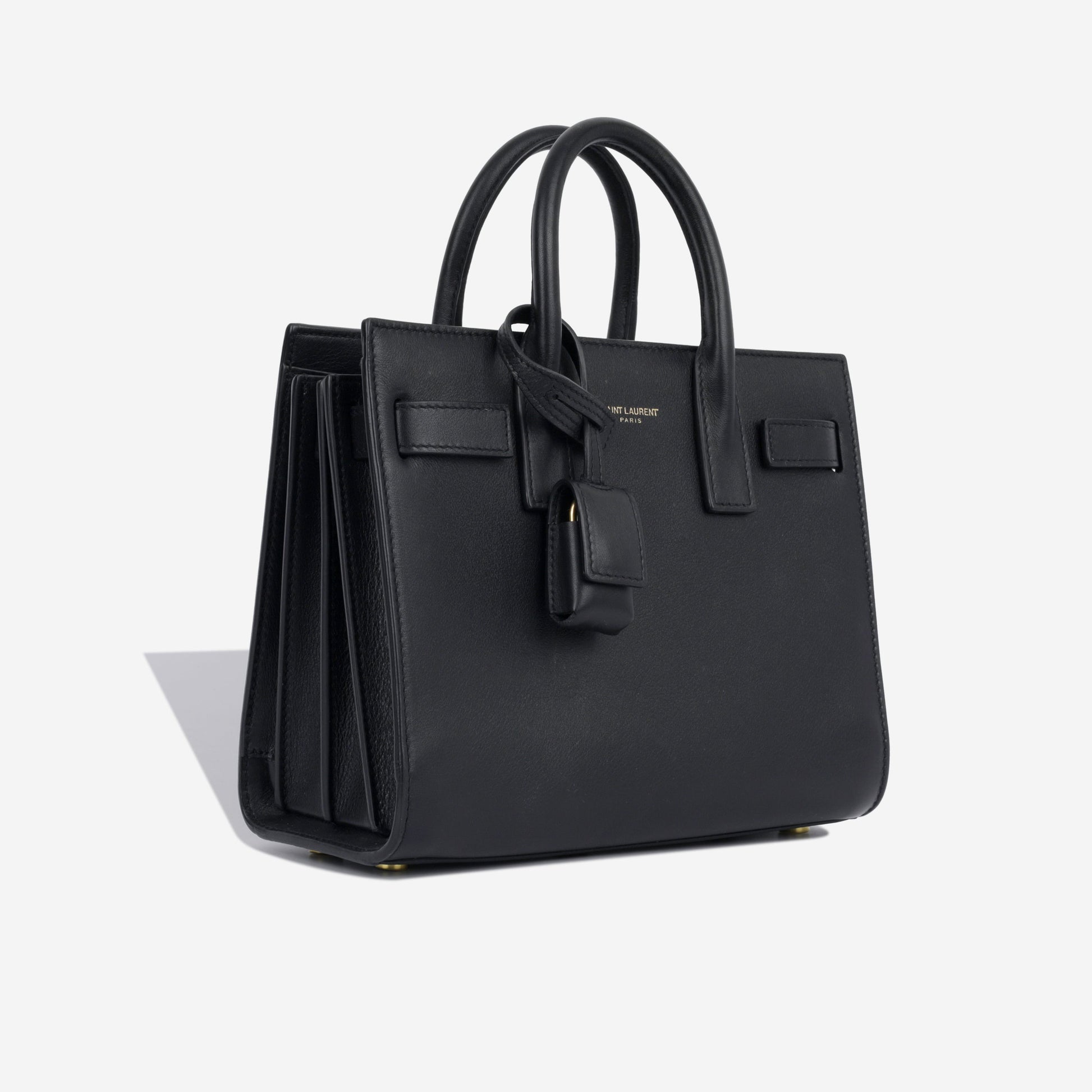 YSL Saint Laurent Nano Sac De Jour Shoulder Bag Ghw Mini Tote