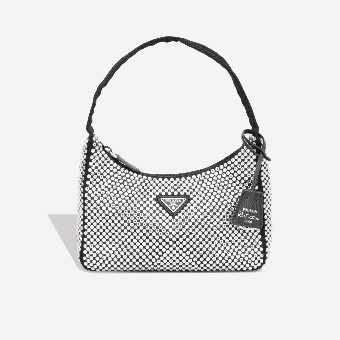 Prada Bag With Crystals Satin Mini Shoulder Bag