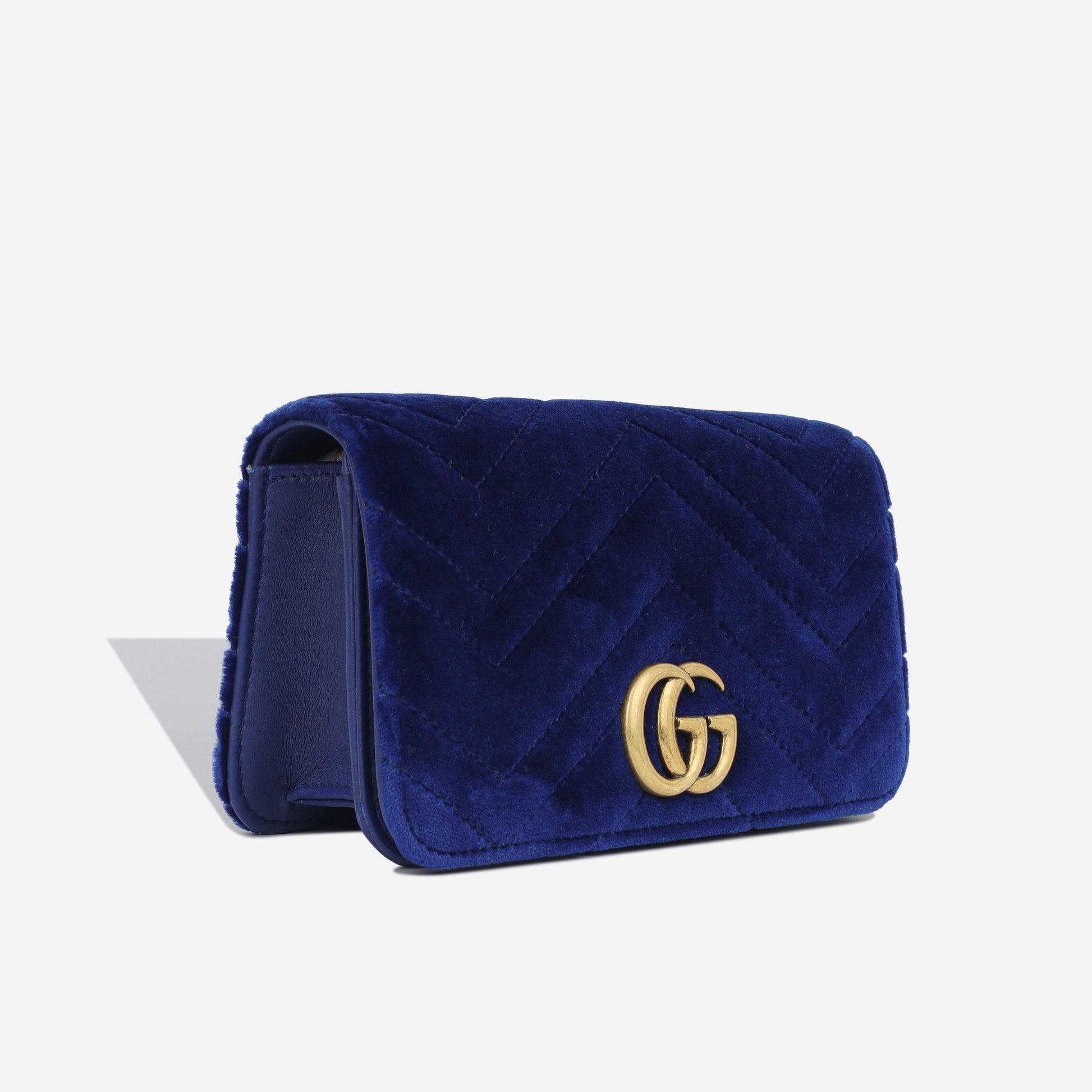 Gucci Velvet Chevron Crossbody Bag Mini Flap