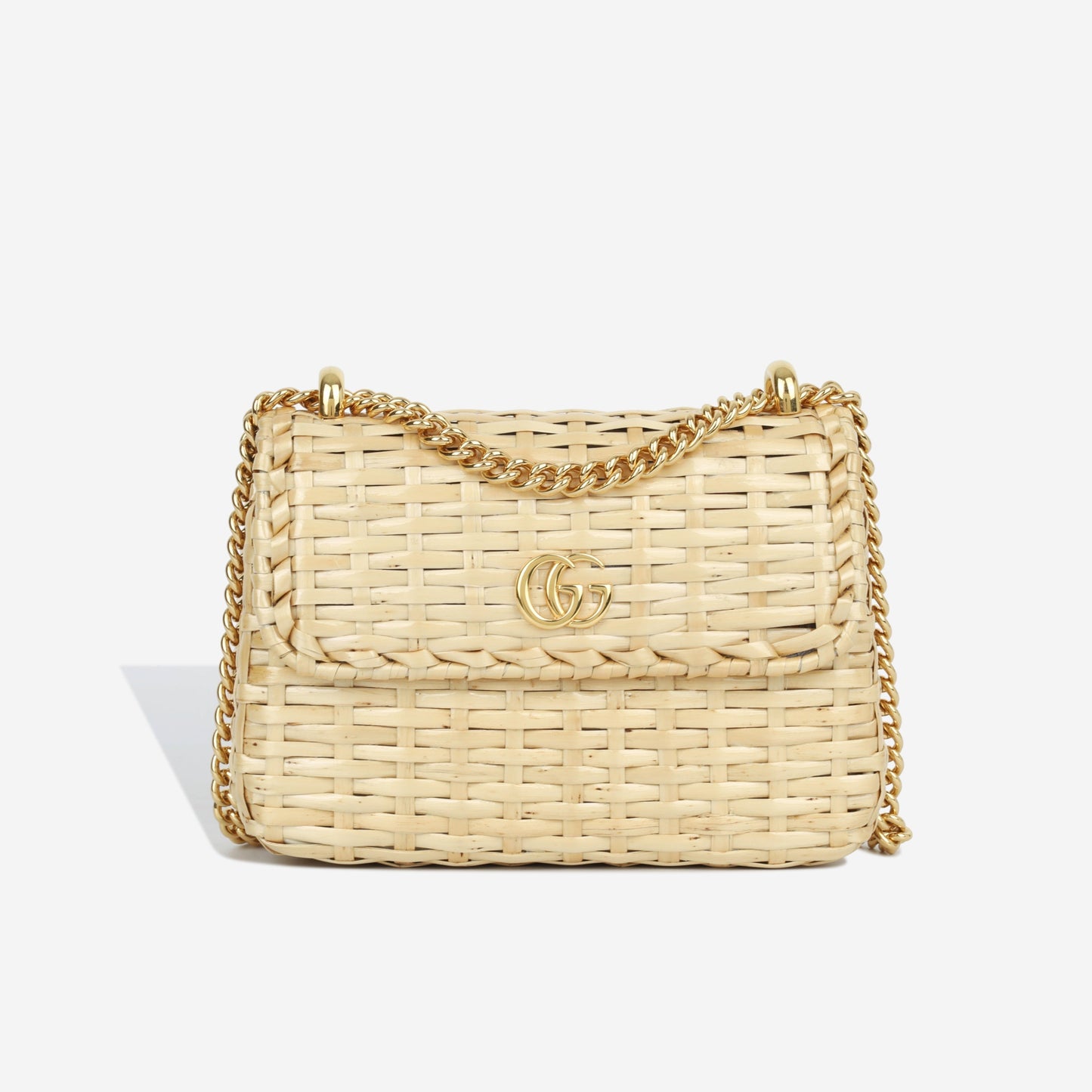 Gucci Linea Cestino Wicker Crossbody Bag Mini