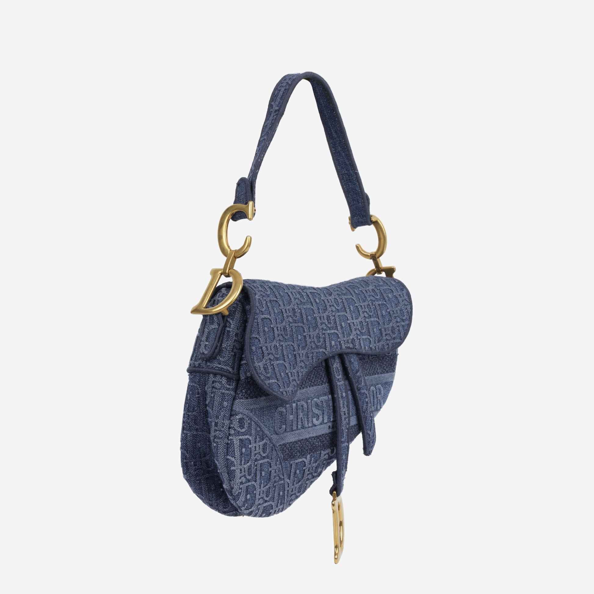 Dior Christian Saddle Bag Medium Shoulder Bag Ghw Gold Hardware