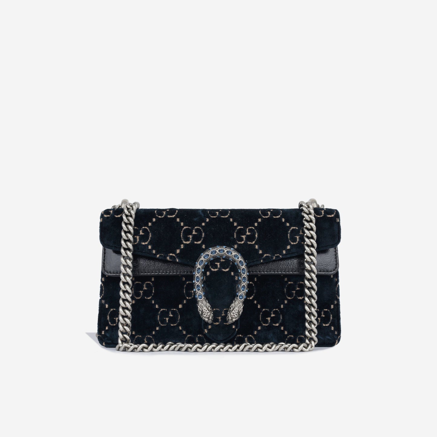 Gucci Dionysus Shoulder Bag Small Crossbody Bag Navy Velvet