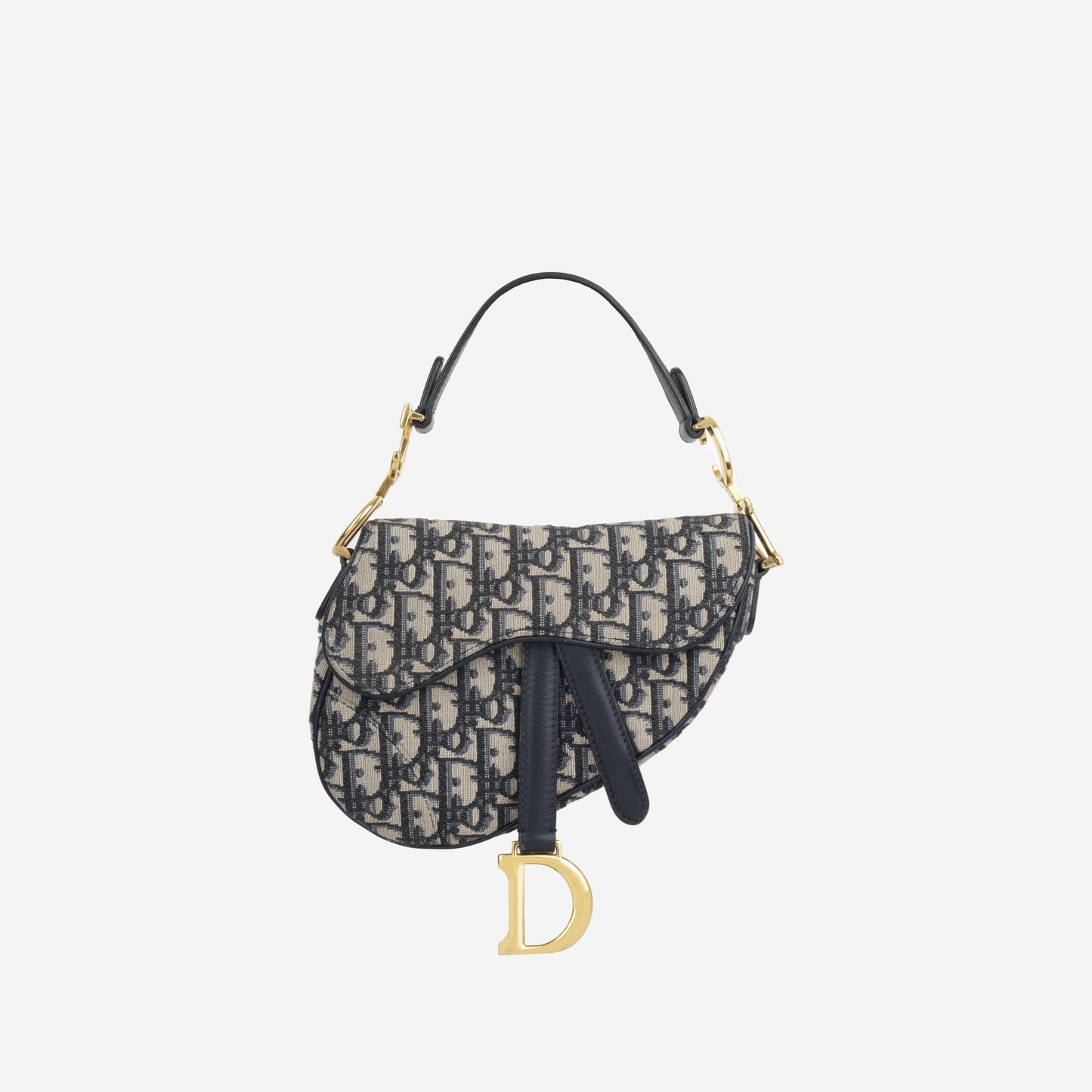 Dior Christian Saddle Bag Mini Shoulder Bag Oblique Ghw 2018