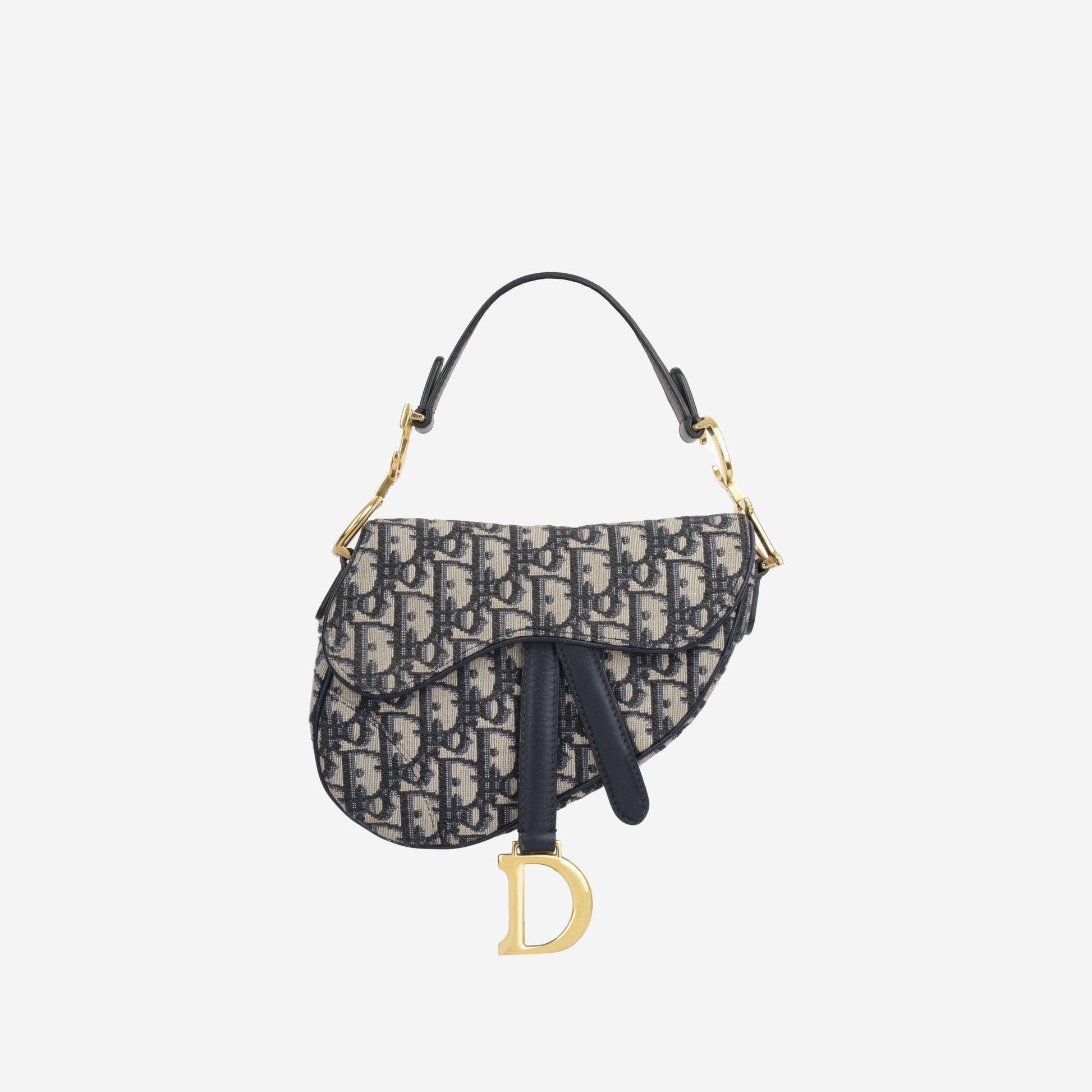 Dior Christian Saddle Bag Mini Shoulder Bag Oblique Ghw 2018