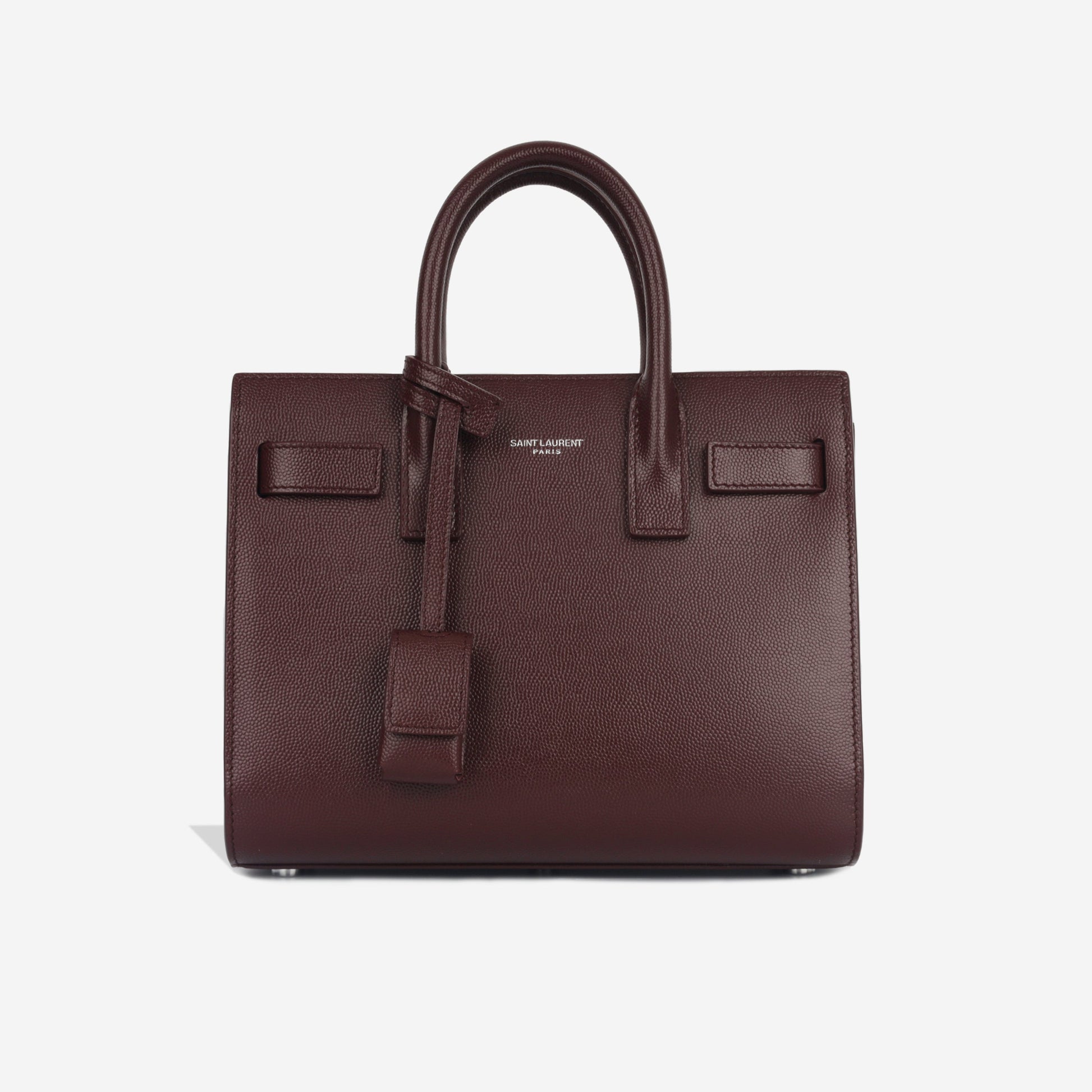 YSL Saint Laurent Sac De Jour Nano Shoulder Bag Grained Calfskin Shw